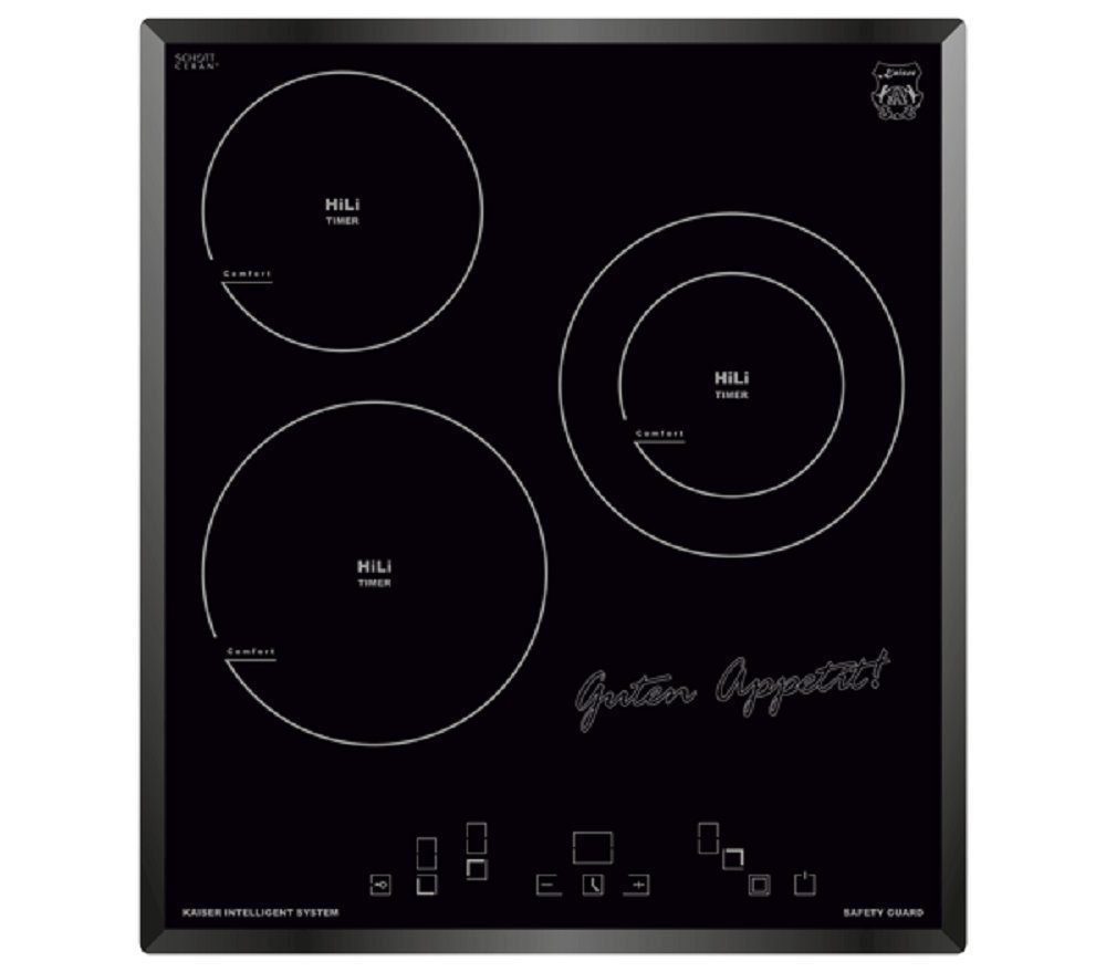 Küchengeräte KCT cm, Restwärmeanzeige Glas, Elektro-Kochfeld Facette, F, Schwarz 45 4745 Kaiser