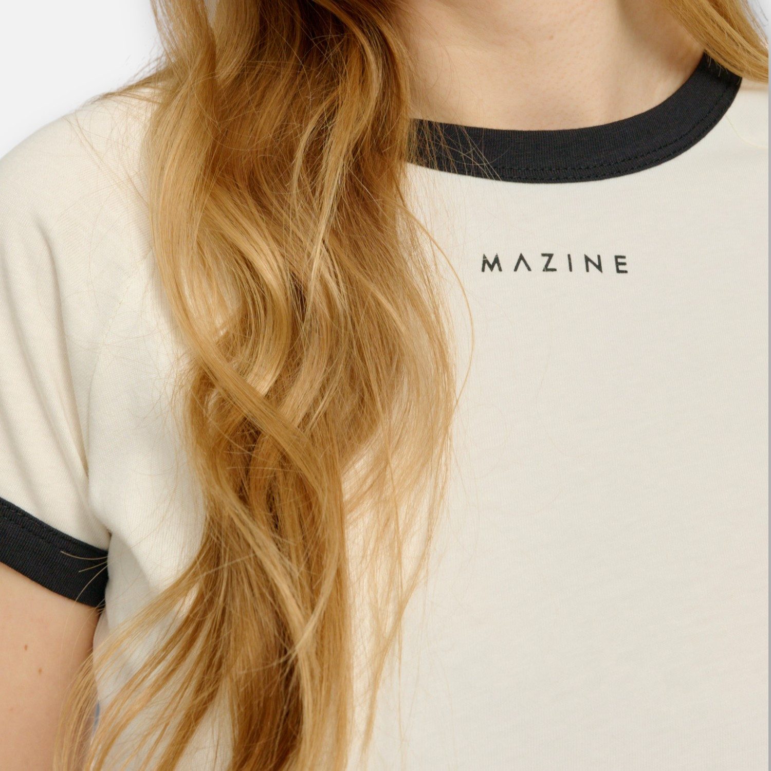 MAZINE T-Shirt Contrast Bindings T-Shirt