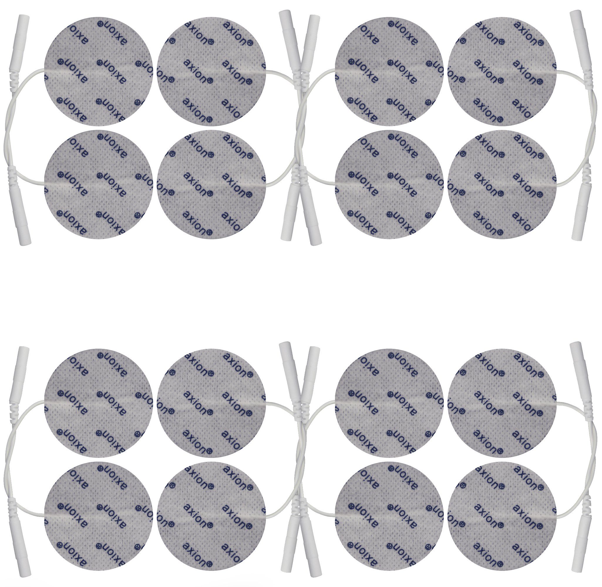 Axion Elektrodenpads passend zu Prorelax, Promed, axion - Ø 5cm, 2mm Steckanschluss, 16 St.,selbstklebende TENS EMS Elektroden für TENS EMS Geräte