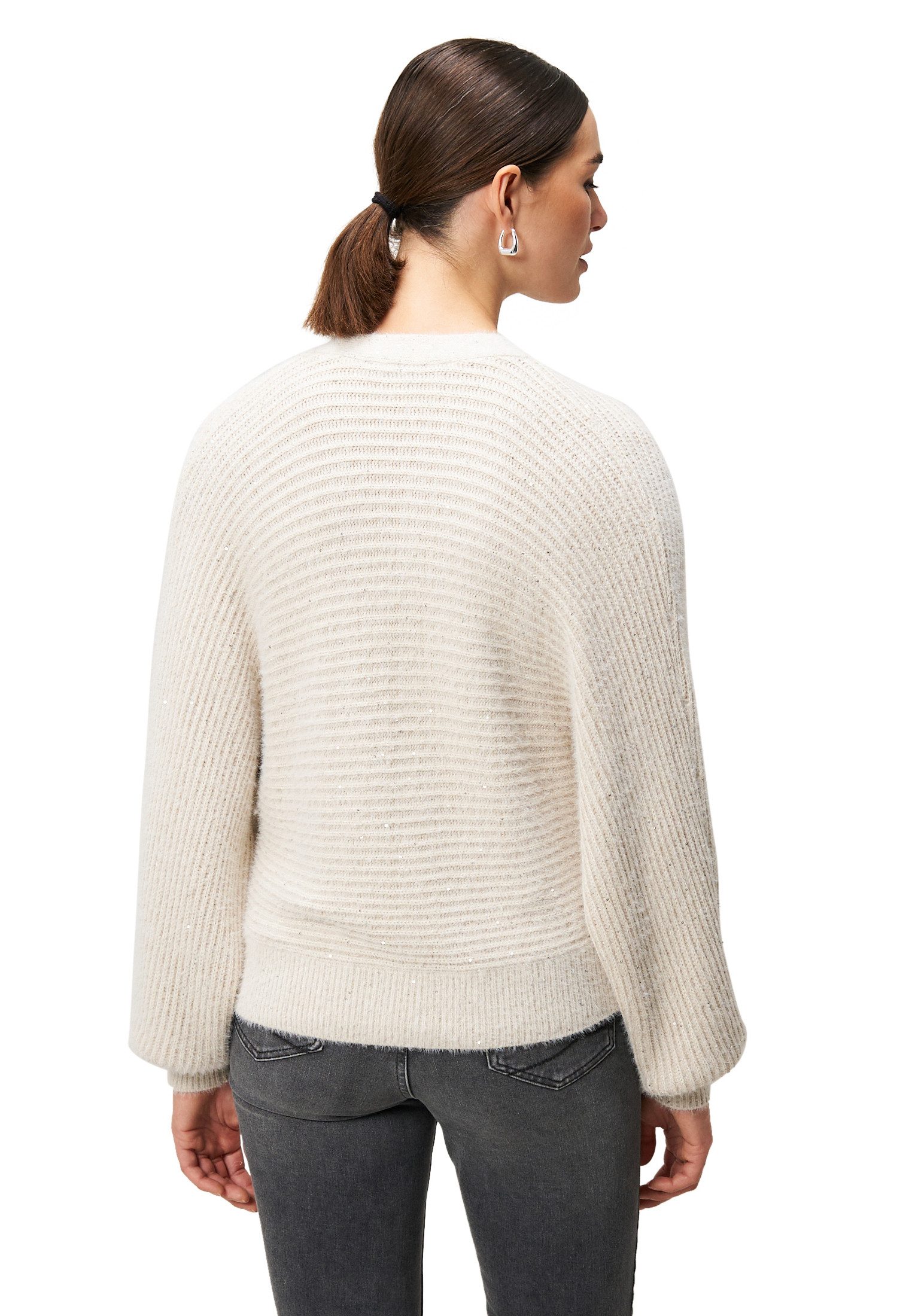 Zero Strickjacke Damen mit Pailletten (1-tlg) Pailletten