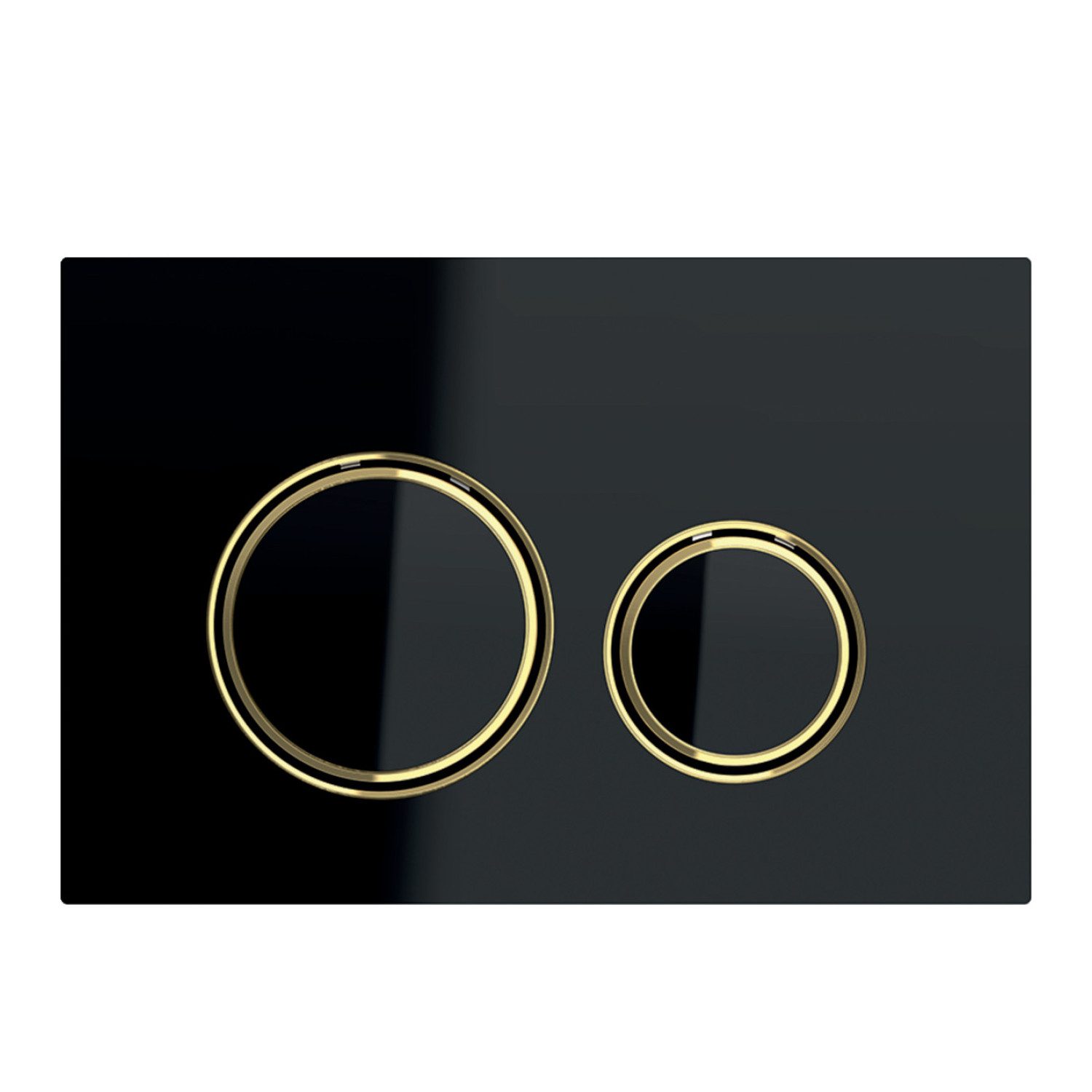 GEBERIT Betätigungsplatten Sigma 21 2-Mengen-Spülung Messing/schwarz 115652SJ1