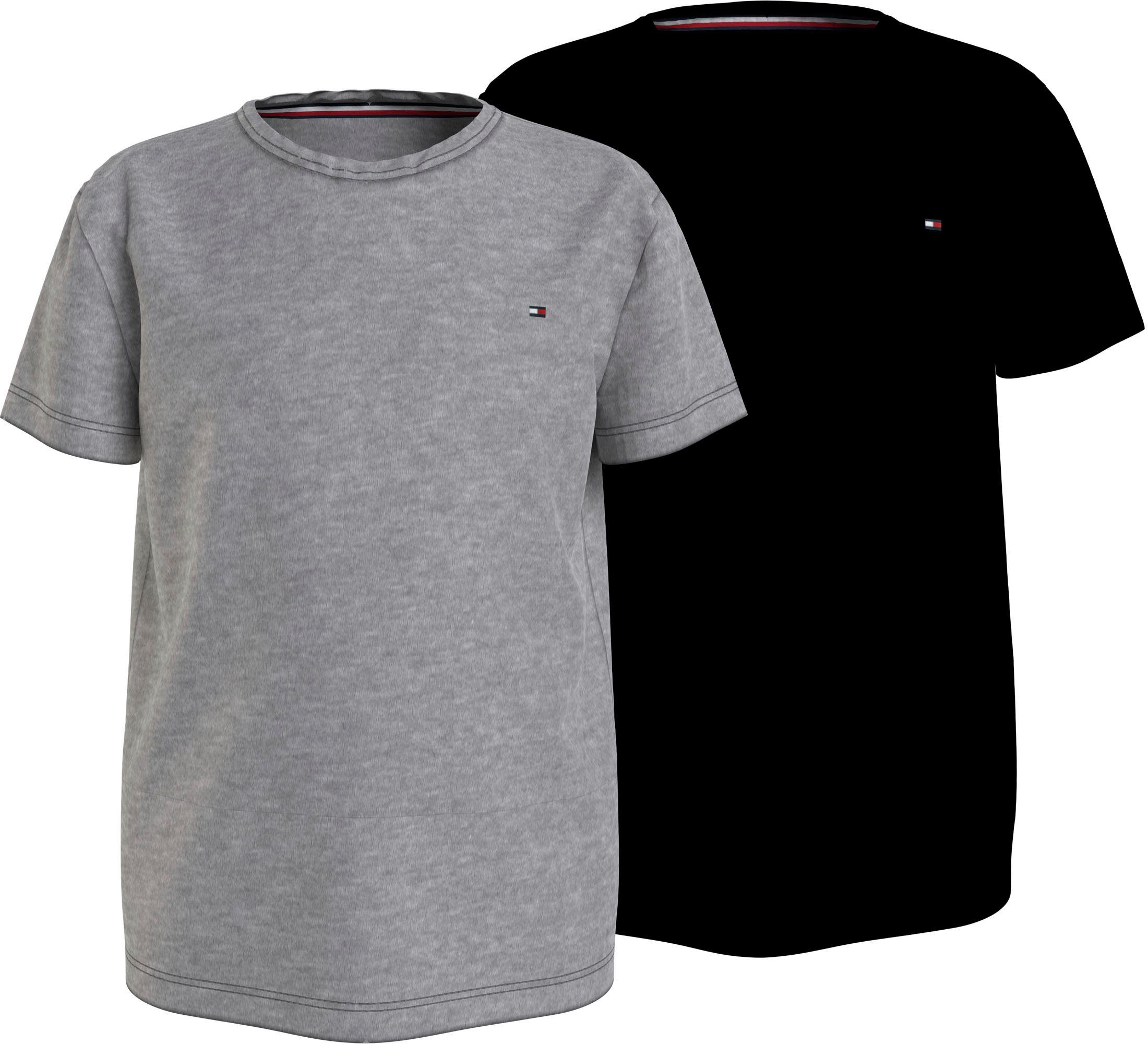 Tommy Hilfiger Underwear Kurzarmshirt 2P CN TEE SS (Packung, 2er-Pack) mit Tommy Hilfiger Markenlabel