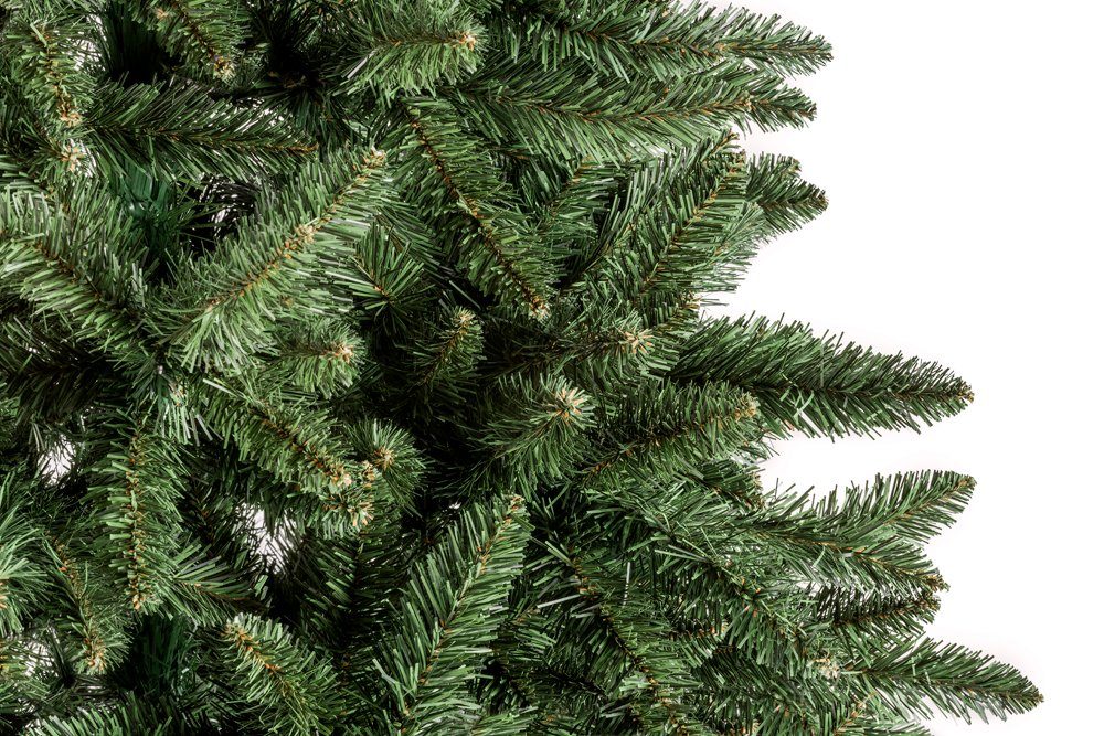 220 Weihnachtsbaum cm Edeltanne, Künstlicher natürliches Aussehen Kunsttanne, mit Arnusa Ständer