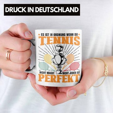 Trendation Tasse Trendation - Tennis Tasse Geschenk für Tennisspieler mit Spruch für Männer Frauen