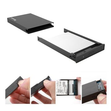 Salcar Festplatten-Gehäuse Aluminium 2,5 Zoll für 9,5mm 7mm HDD SSD USB 3.0
