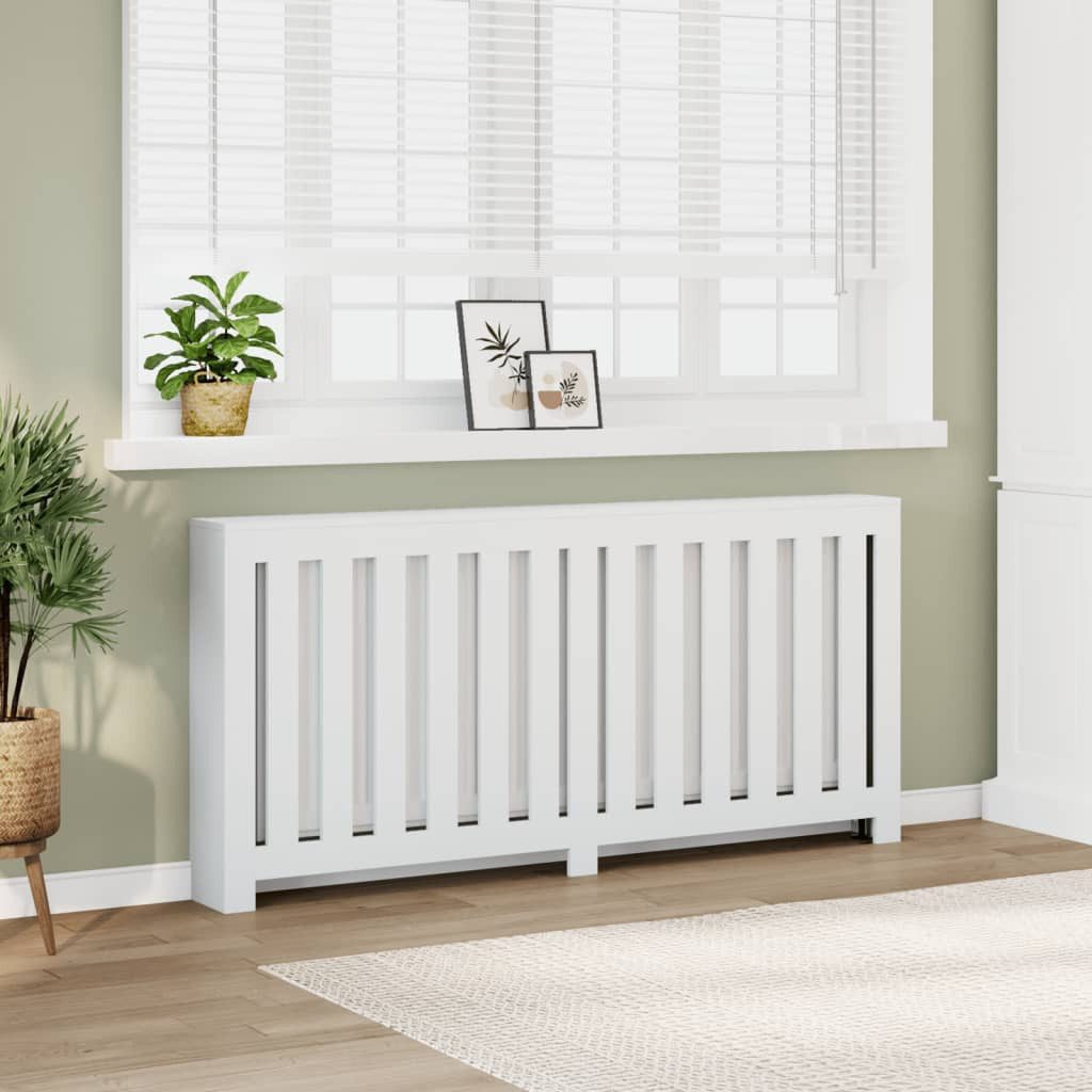 vidaXL Heizungsverkleidung 175 x 20 x 82 cm Heizkörperverkleidung Weiß 175x20x82 cm Spanplatte