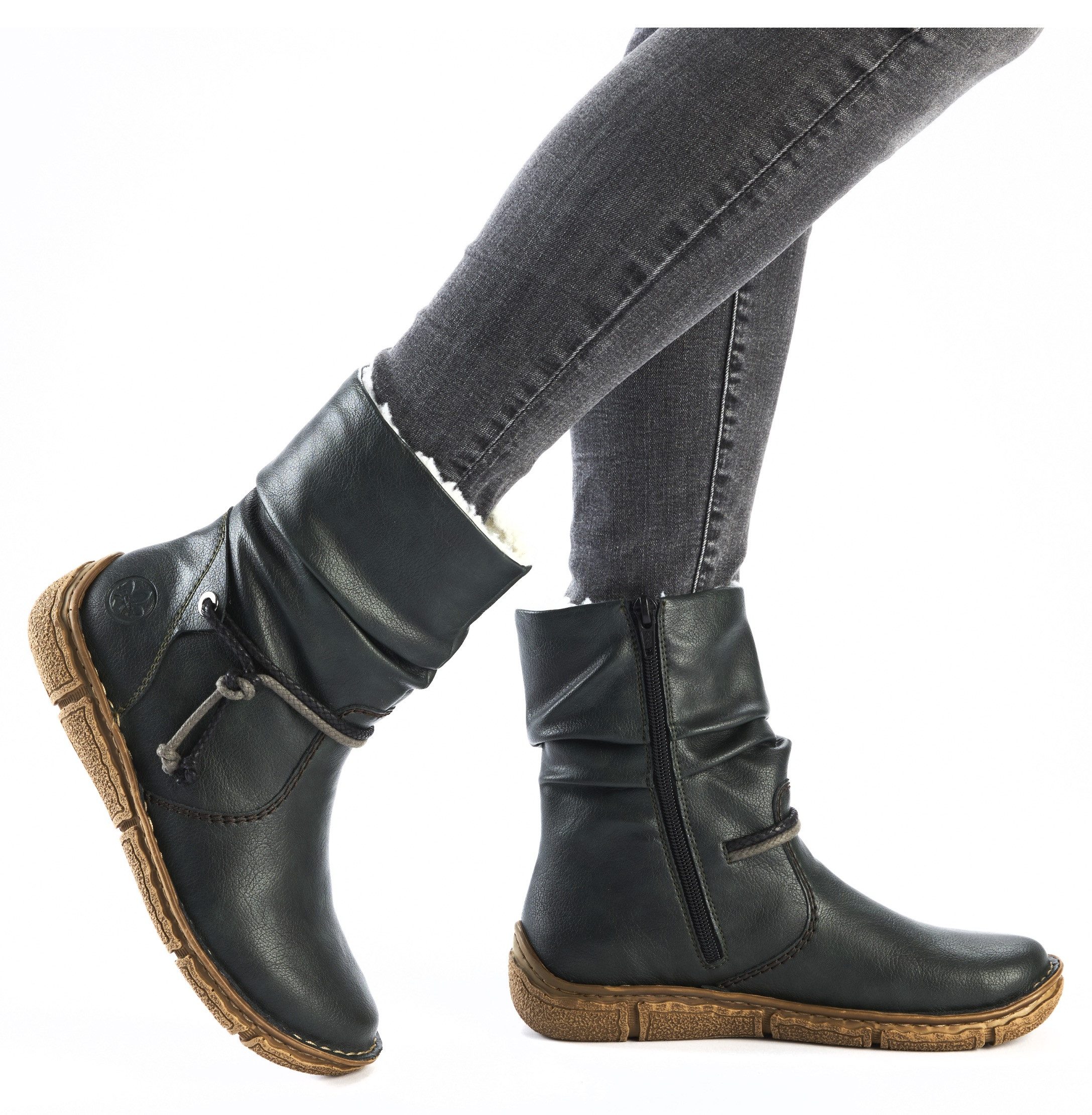 Rieker Winterboots, Winterstiefelette, slouchy Schaft, Reißverschluss, günstig online kaufen