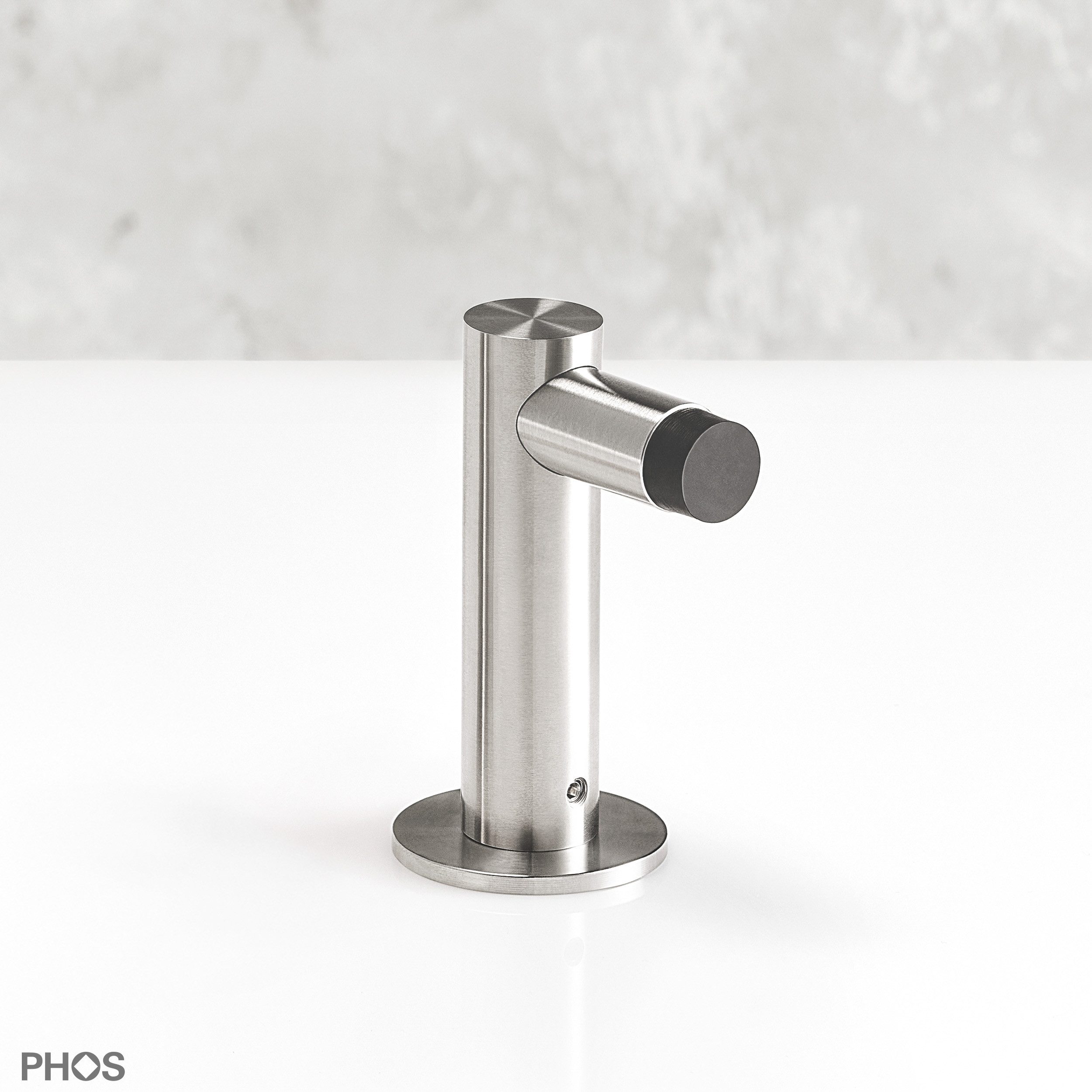 PHOS Design Türstopper in L-Form aus Edelstahl, Boden-Türstopper und Decken-Türstopper