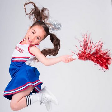 Das Kostümland Kostüm Cheerleader USA für Mädchen - Blau Weiß Rot