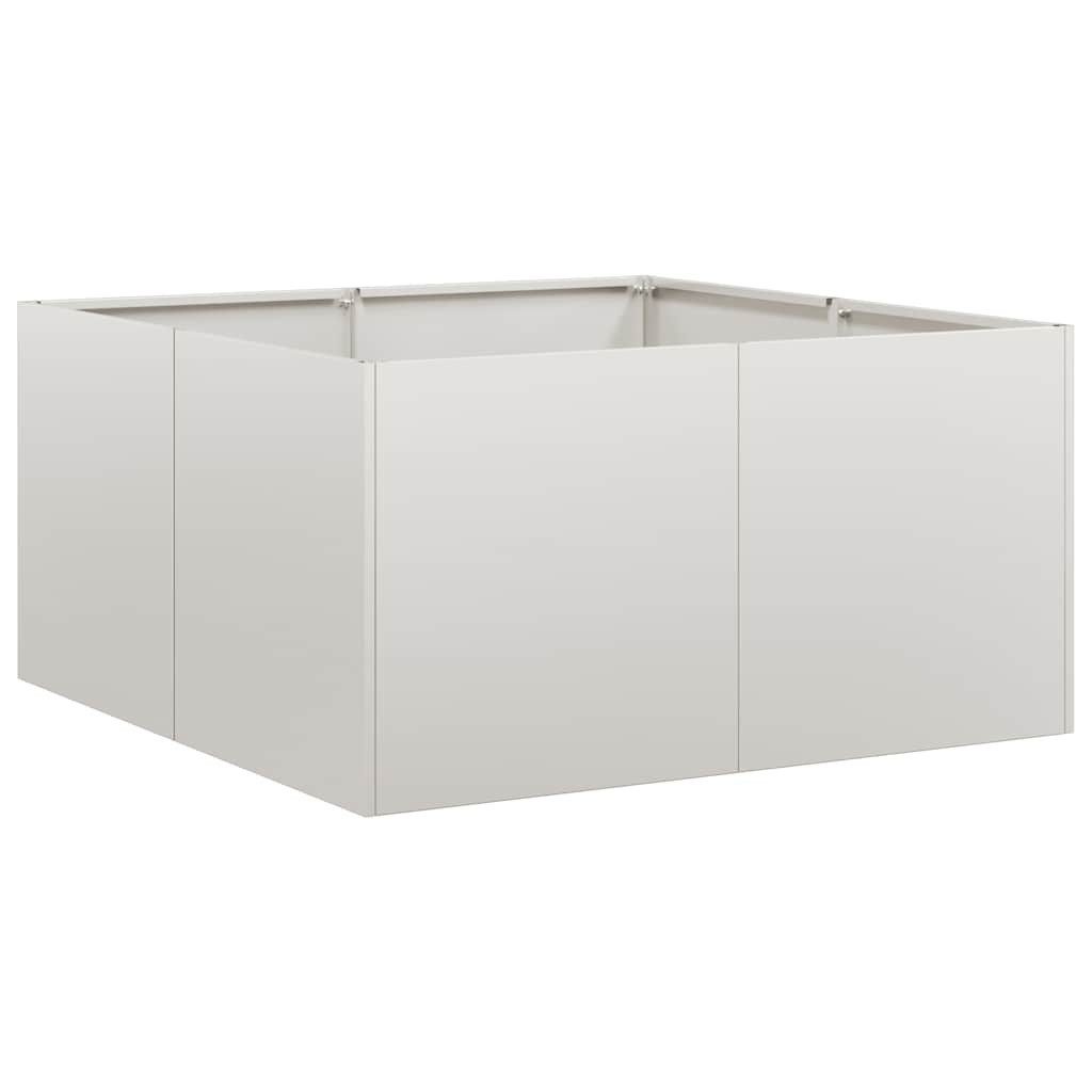 vidaXL Blumentopf Pflanzkübel 80x80x40 cm Edelstahl (1 St)