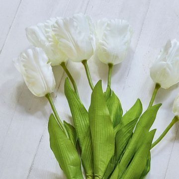 Kunstblume Deko-Blume 6er Set Lamarr weiß/grün, Mirabeau, Höhe 61.0 cm