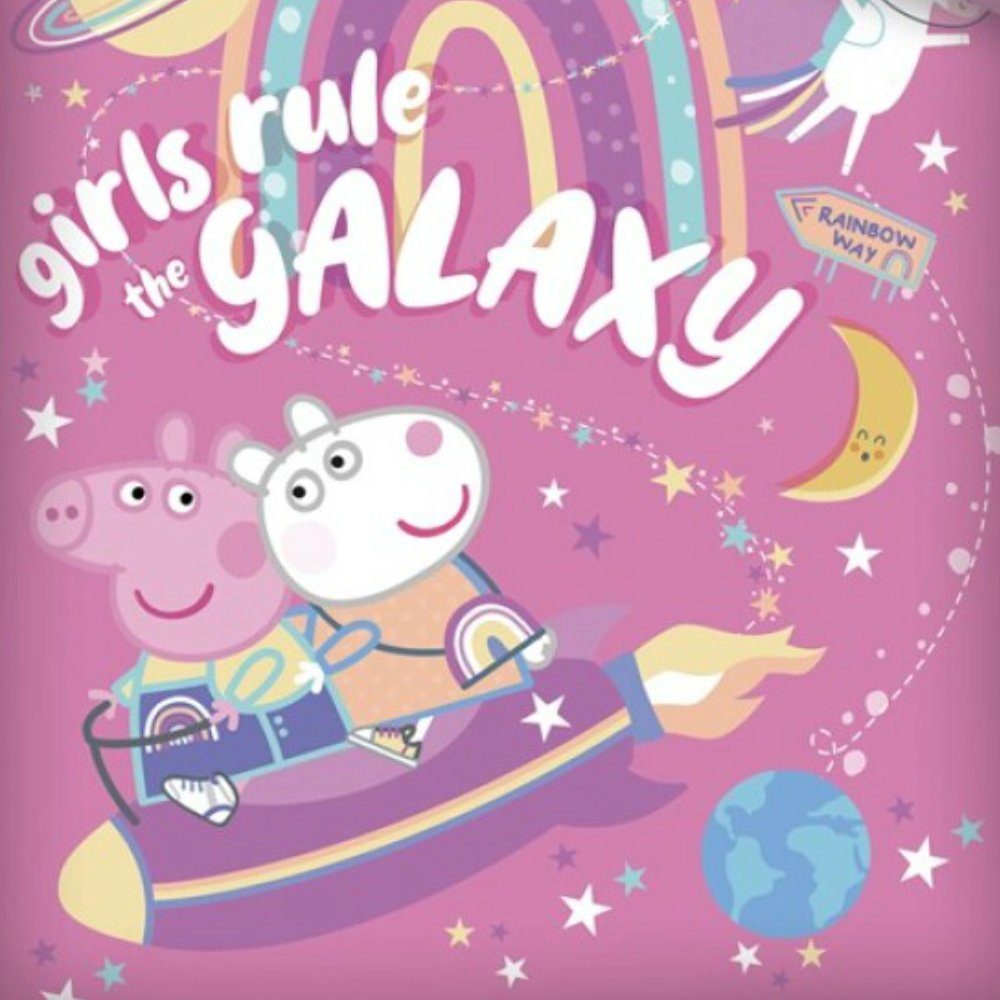 Peppa Pig Bettwäsche Peppa Wutz Lucie Locke Kinder Bettwäsche Set, Mikrofaser, Deckenbezug 135-140x200 cm Kissenbezug: 63X63 cm