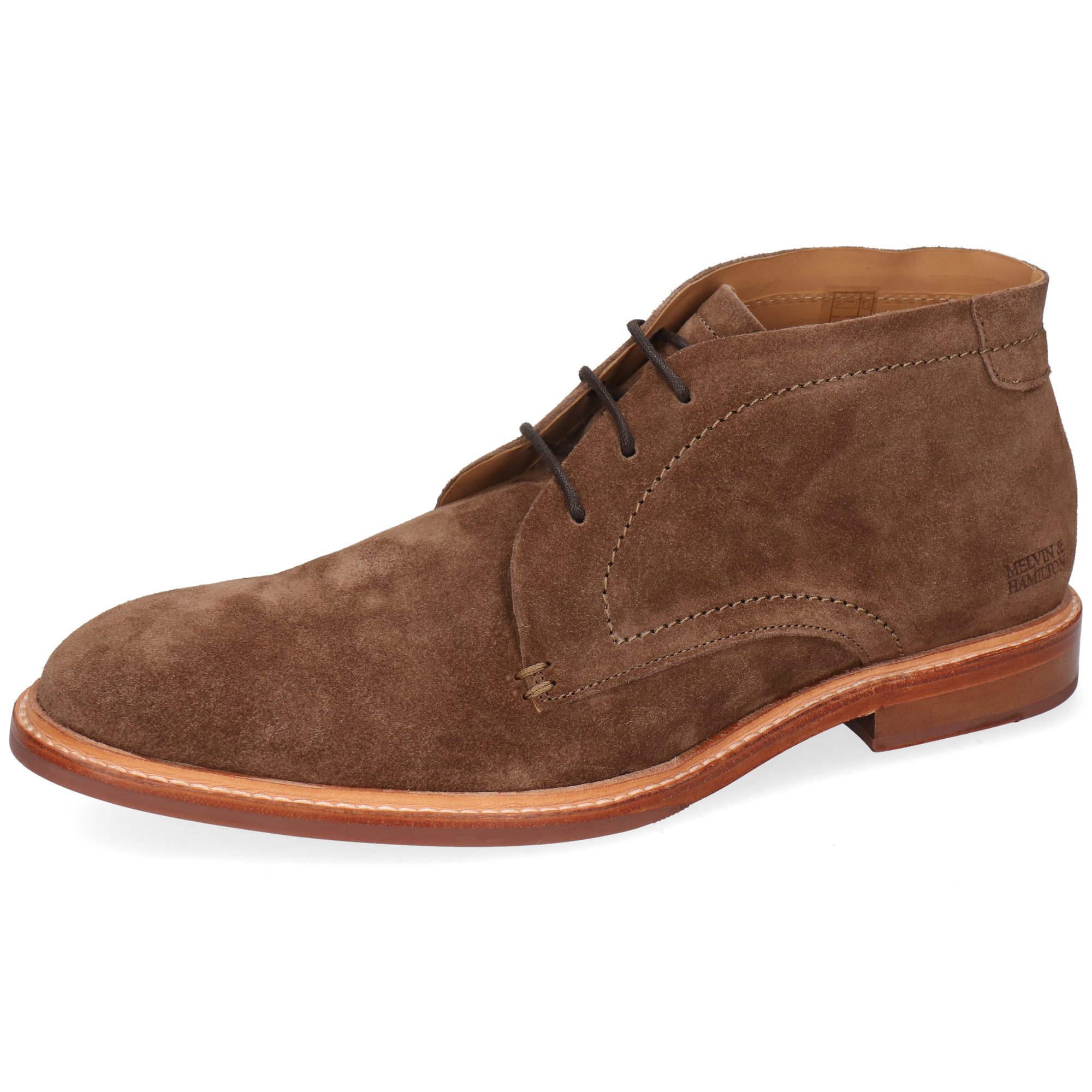Melvin & Hamilton Felix 1 Leder-Schnürschuhe für Herren Stiefelette Flache Absätze, Echtes Leder