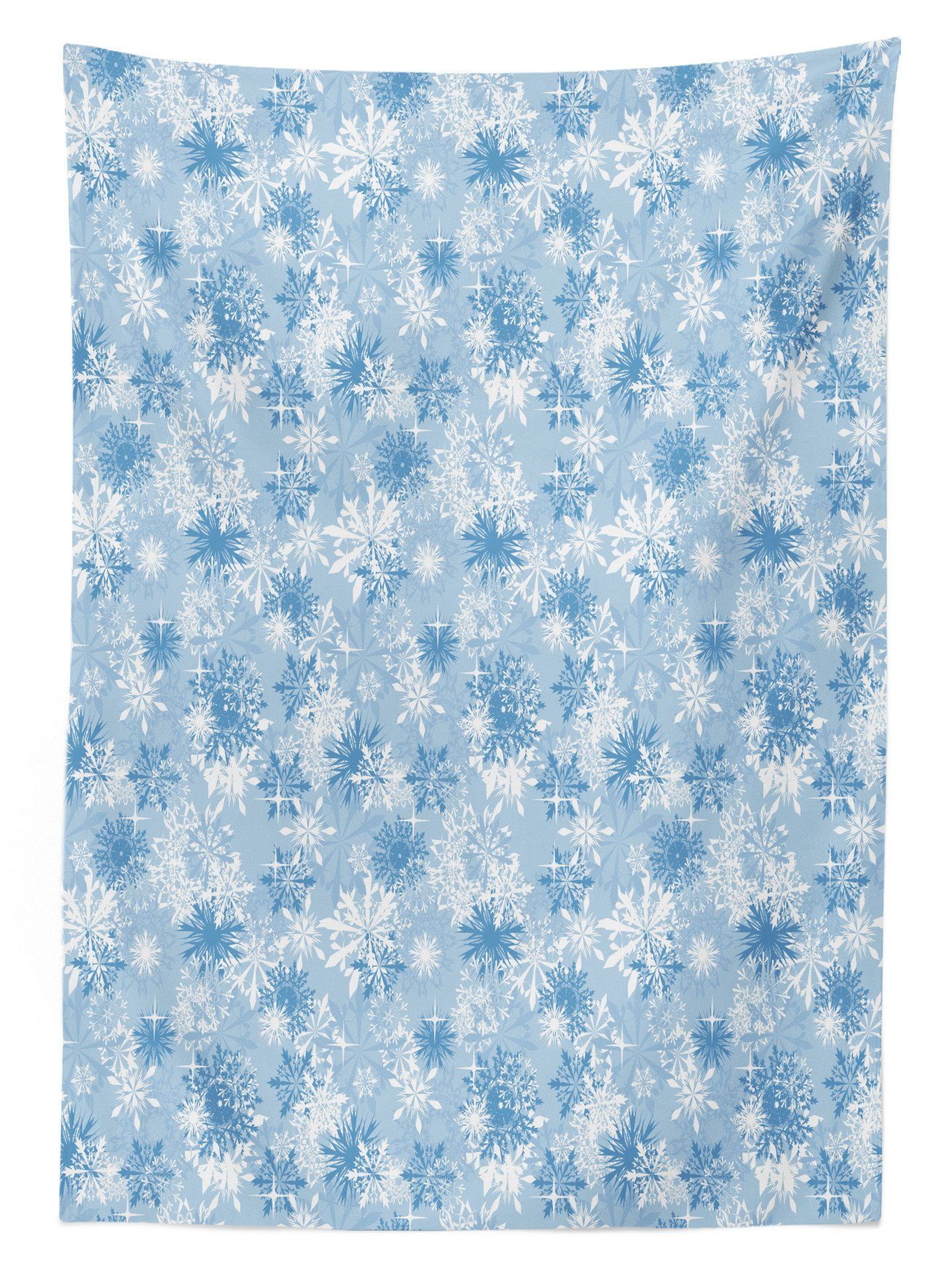 Weihnachtssaison Bereich Abakuhaus Klare Tischdecke Schneeflocke Für Außen den Farben, Waschbar Farbfest geeignet