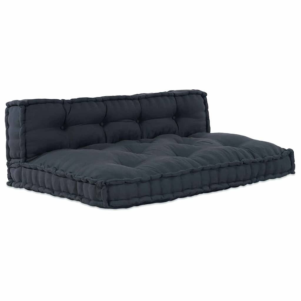 vidaXL Sofaelement, Modulares Sofa 2 pcs Anthrazit 120 x 80 x 38 cm Stoff