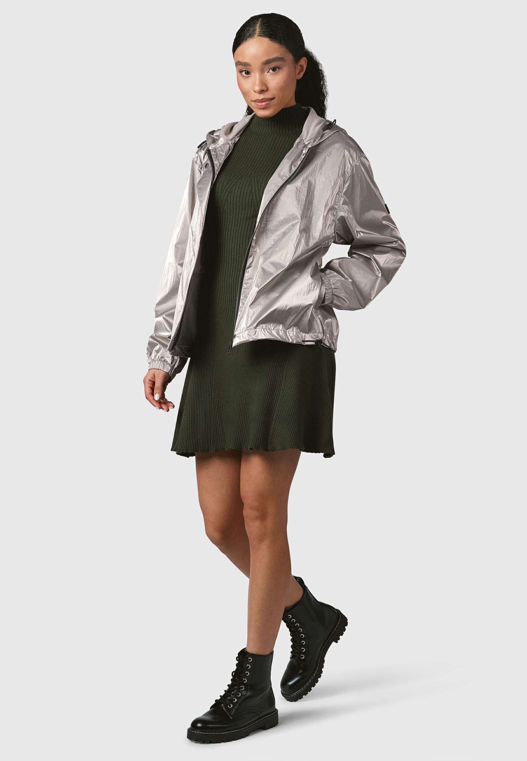Ragwear Blouson Cezanna Shine Glänzende Damen Jacke mit reflektierendem Met günstig online kaufen