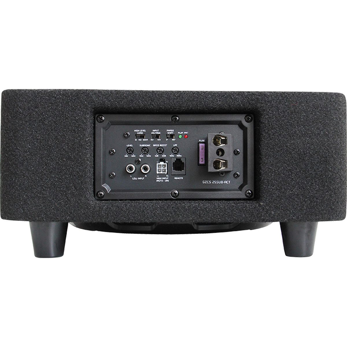 Ground Zero GZCS 25SUB-ACT, Kompakter 25 cm Aktiv-Gehäusesubwoofer Auto-Subwoofer (320 W, max.: W 25 cm)