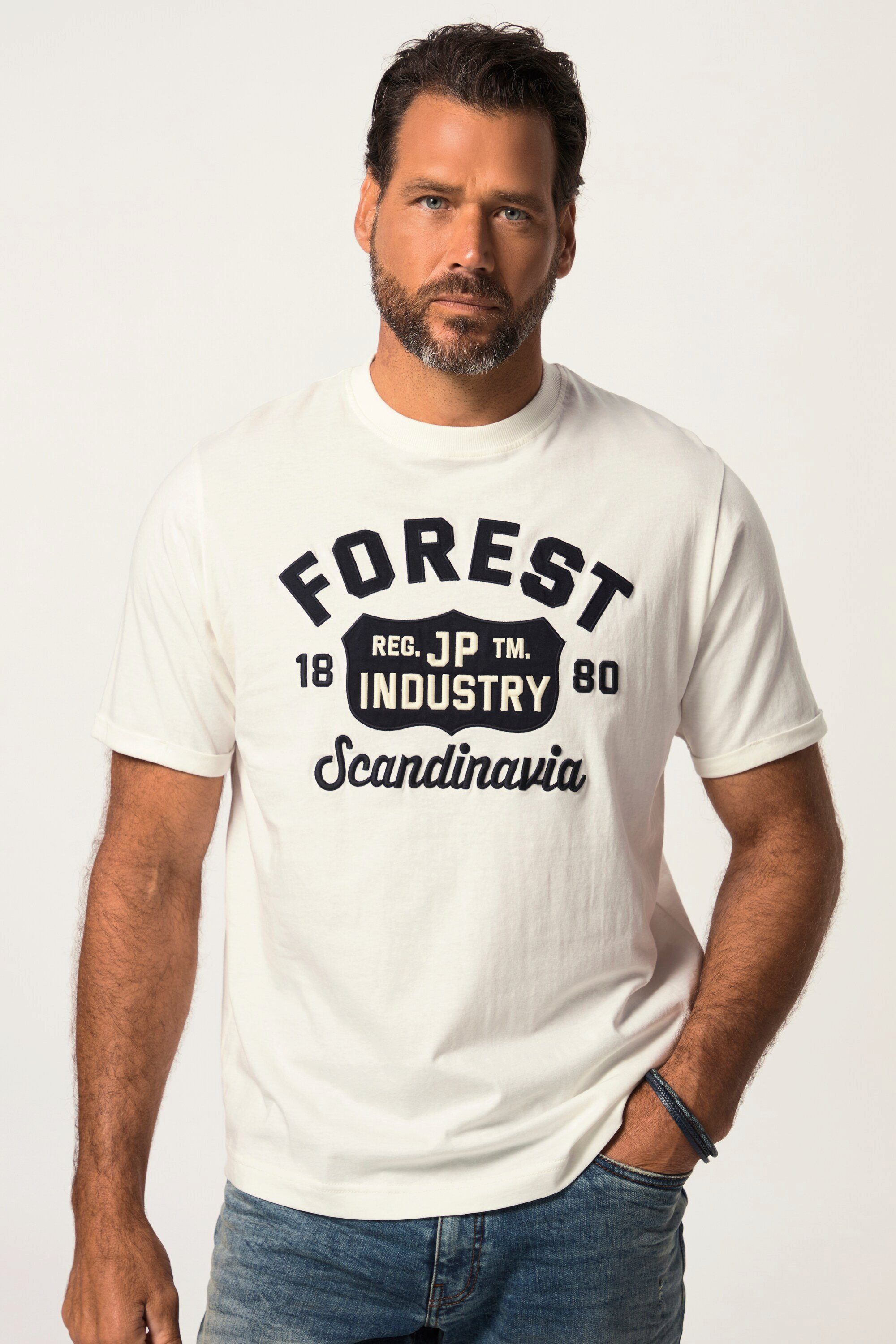 JP1880 T-Shirt T-Shirt Halbarm Rundhals Forest bis 8 XL