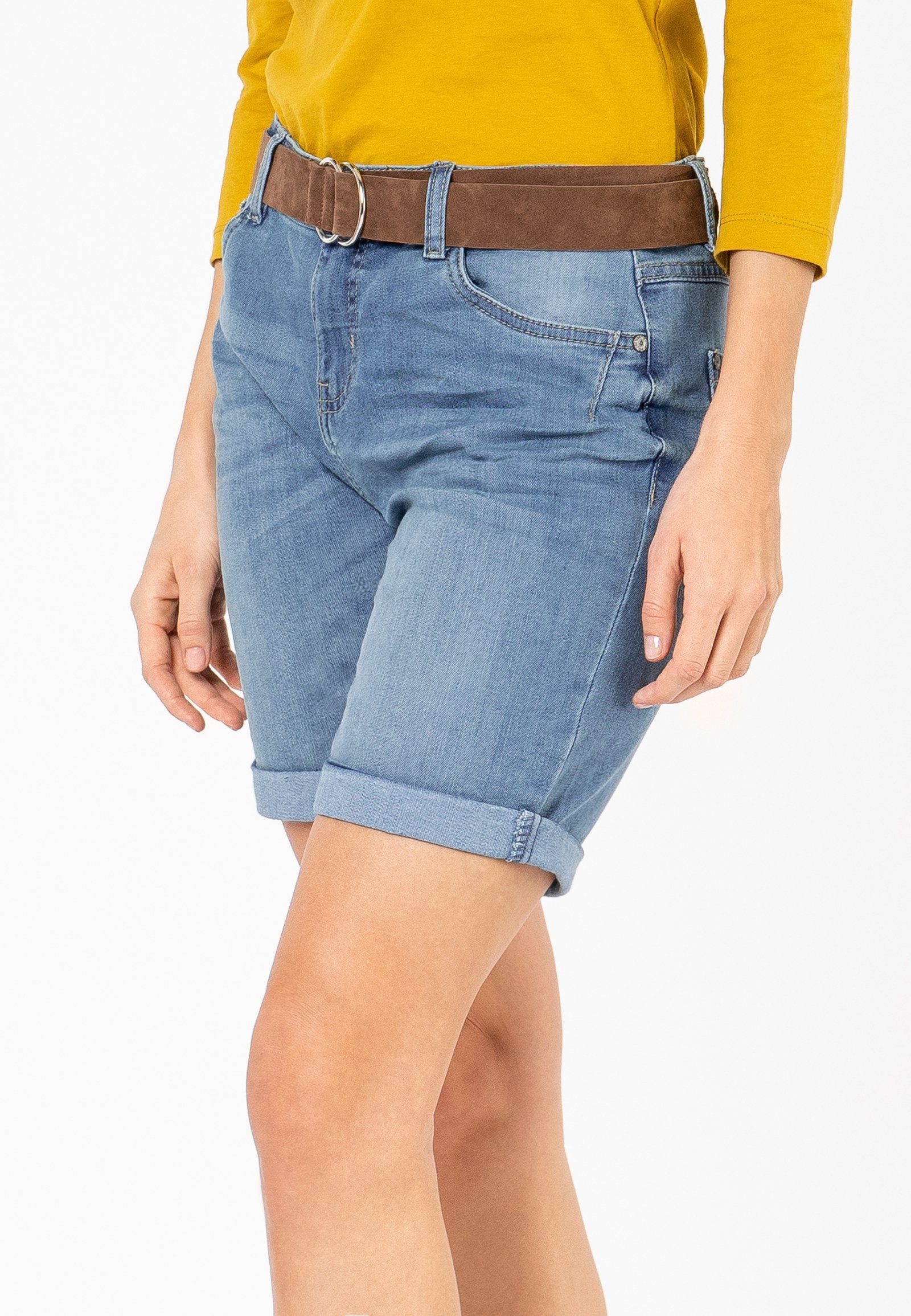 SUBLEVEL Jeansbermudas Denim Bermuda mit Gürtel günstig online kaufen
