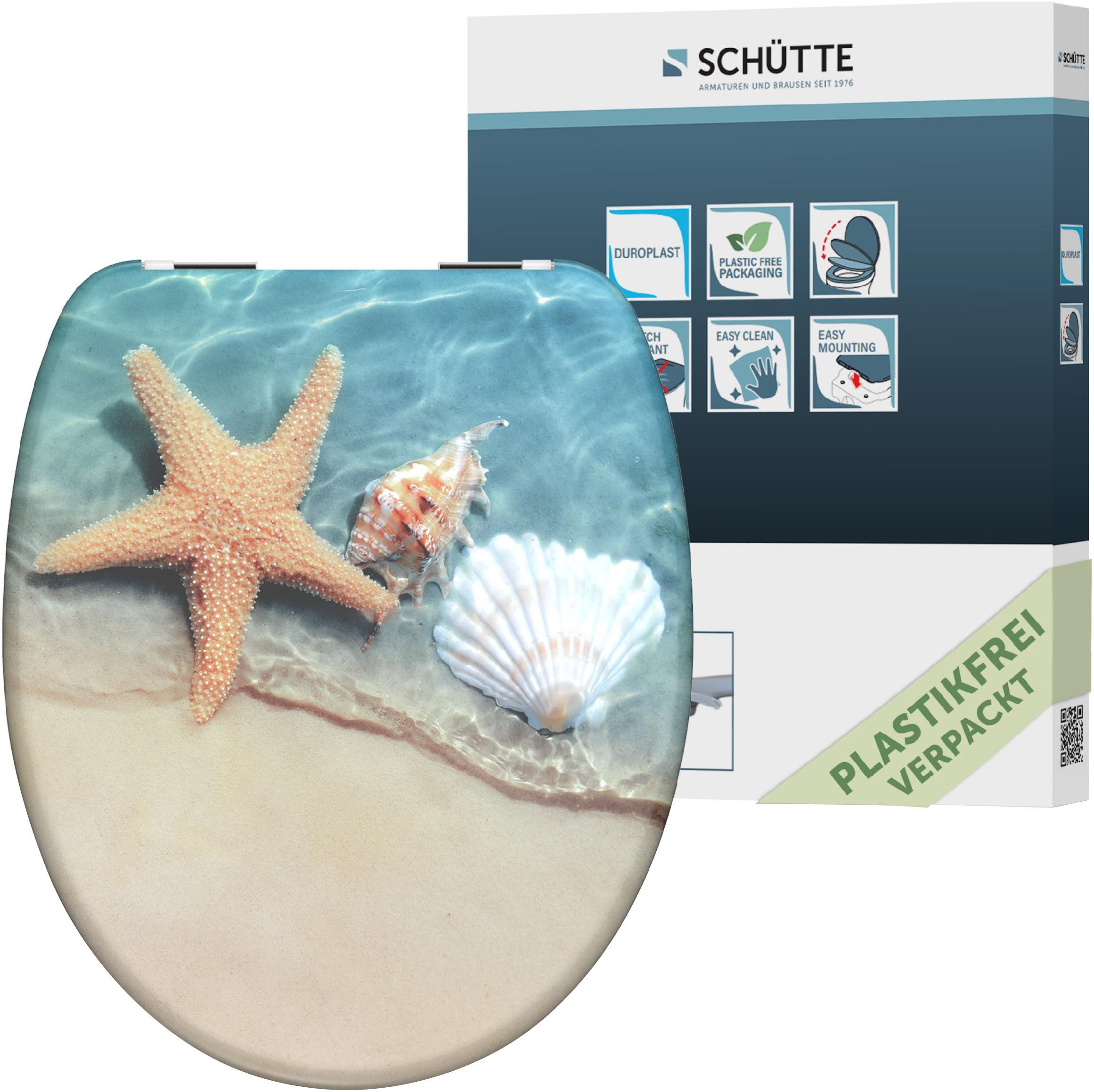 Schütte WC-Sitz BEACH, bruchsicher und kratzfest, Absenkautomatik, Standard günstig online kaufen