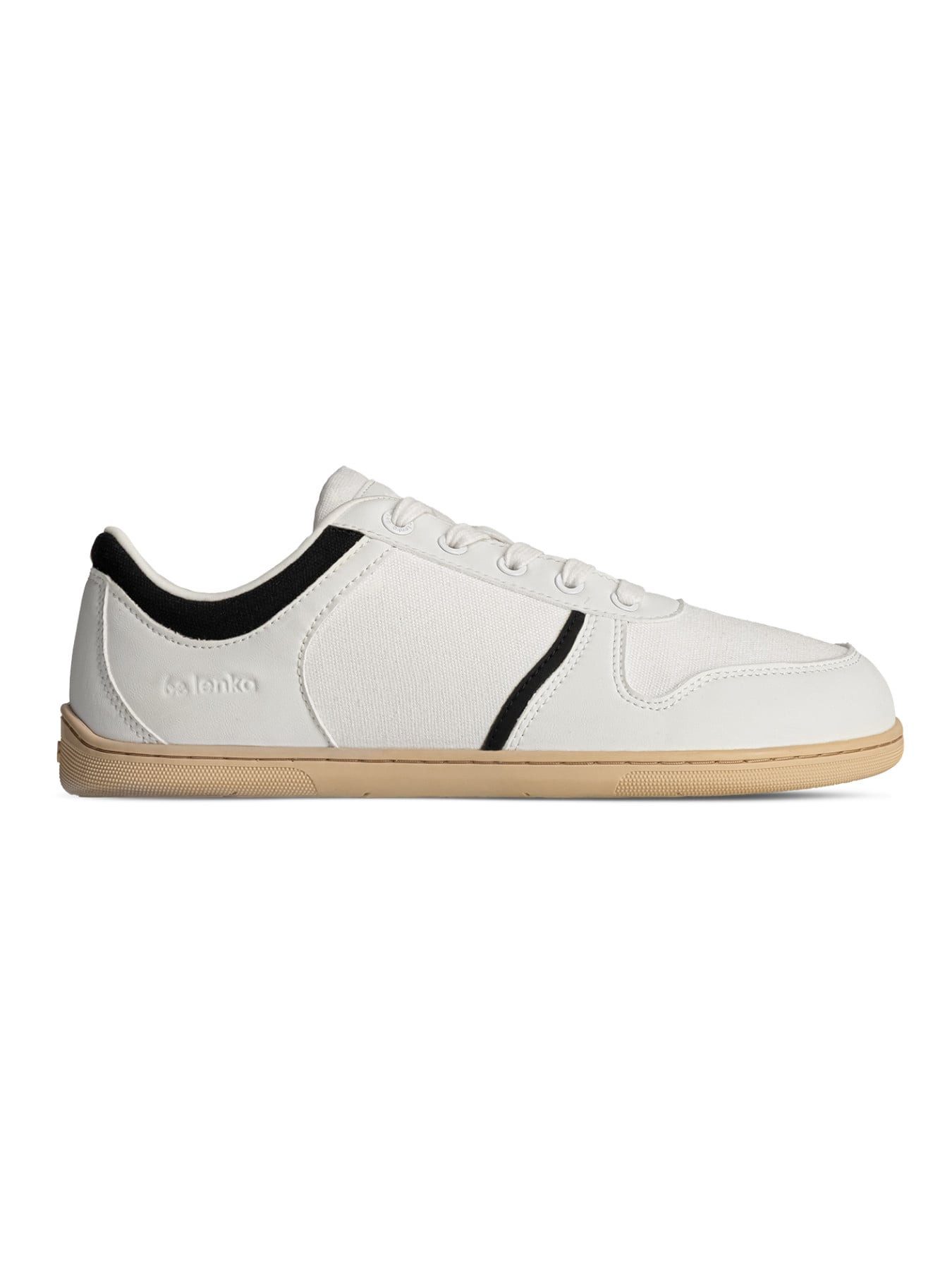 Be Lenka Barfussschuhe Echo (flexible Sohle, Zero Drop, Leder) weiss/schwarz Sneaker