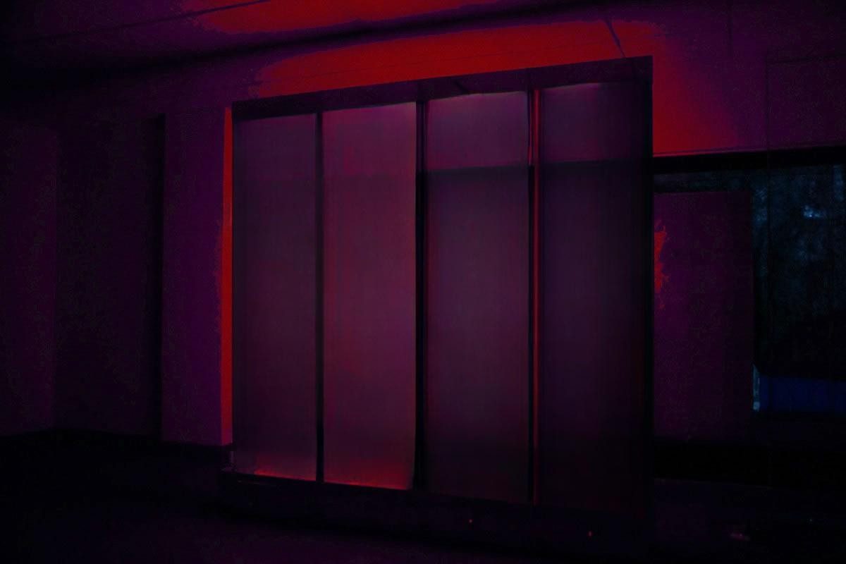 Xlmoebel Raumteiler LED Wasserwand mit Wasserblasen - Designer Wandpaneel, Made in Europa