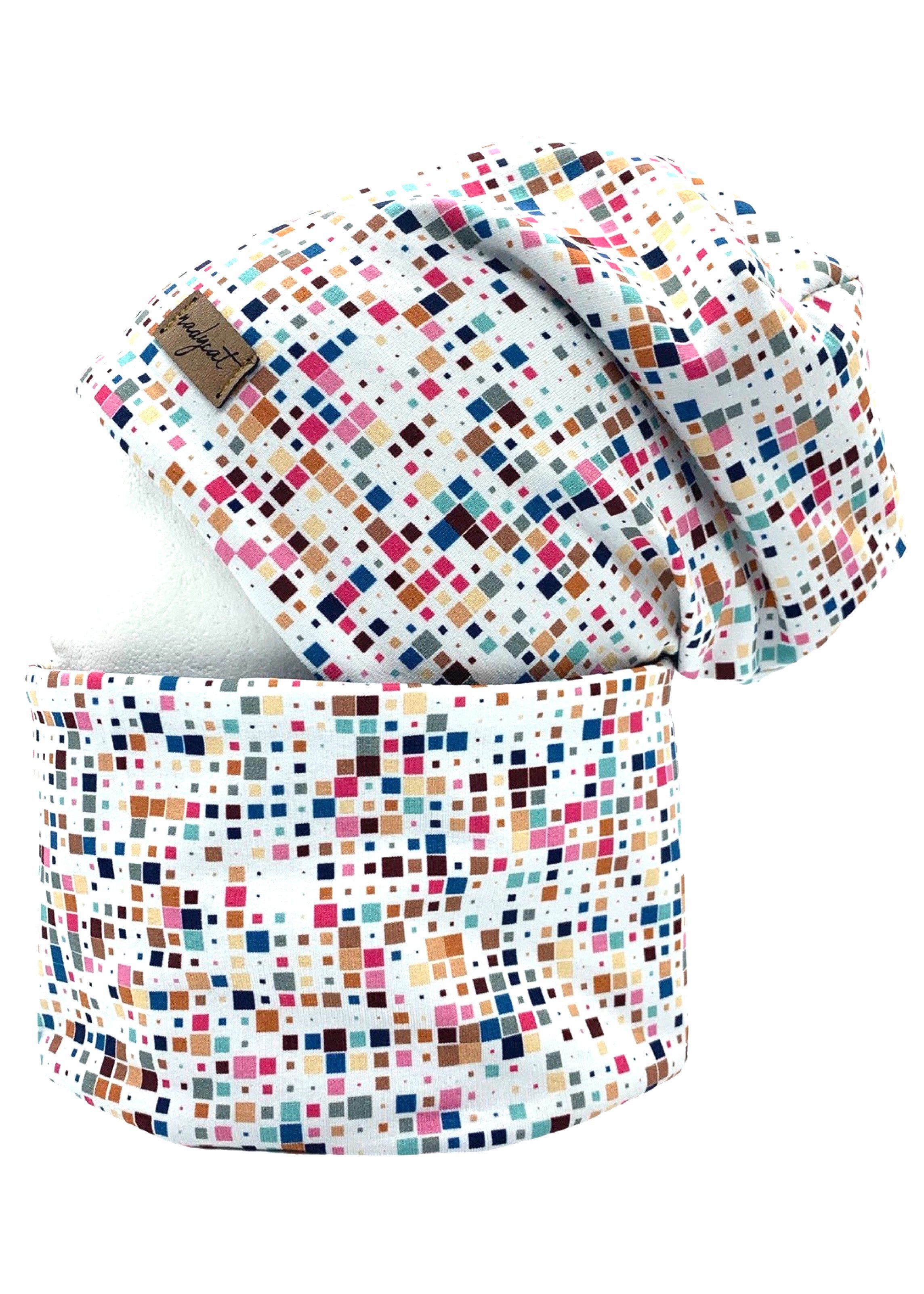 nadycat Beanie PIXEL (2-St., Beanie mit passendem Loop) handgefertigt aus d günstig online kaufen