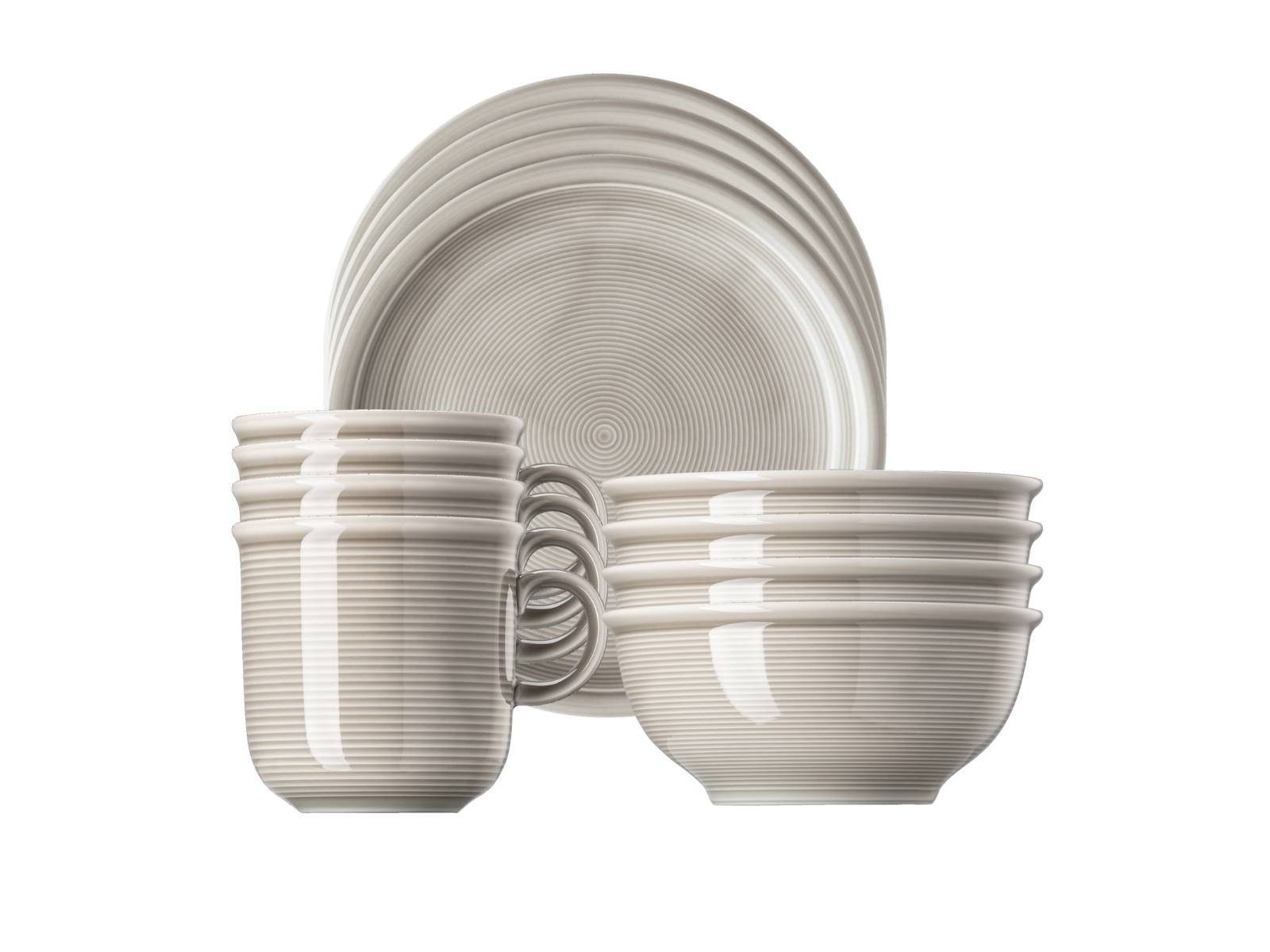 Thomas Porzellan Frühstücks-Set Trend Colour Moon Grey Frühstücksset 12tlg