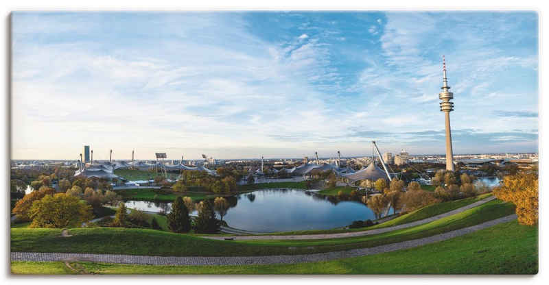 Artland Leinwandbild Olympiapark in München, Deutschland (1 St), auf Keilrahmen gespannt