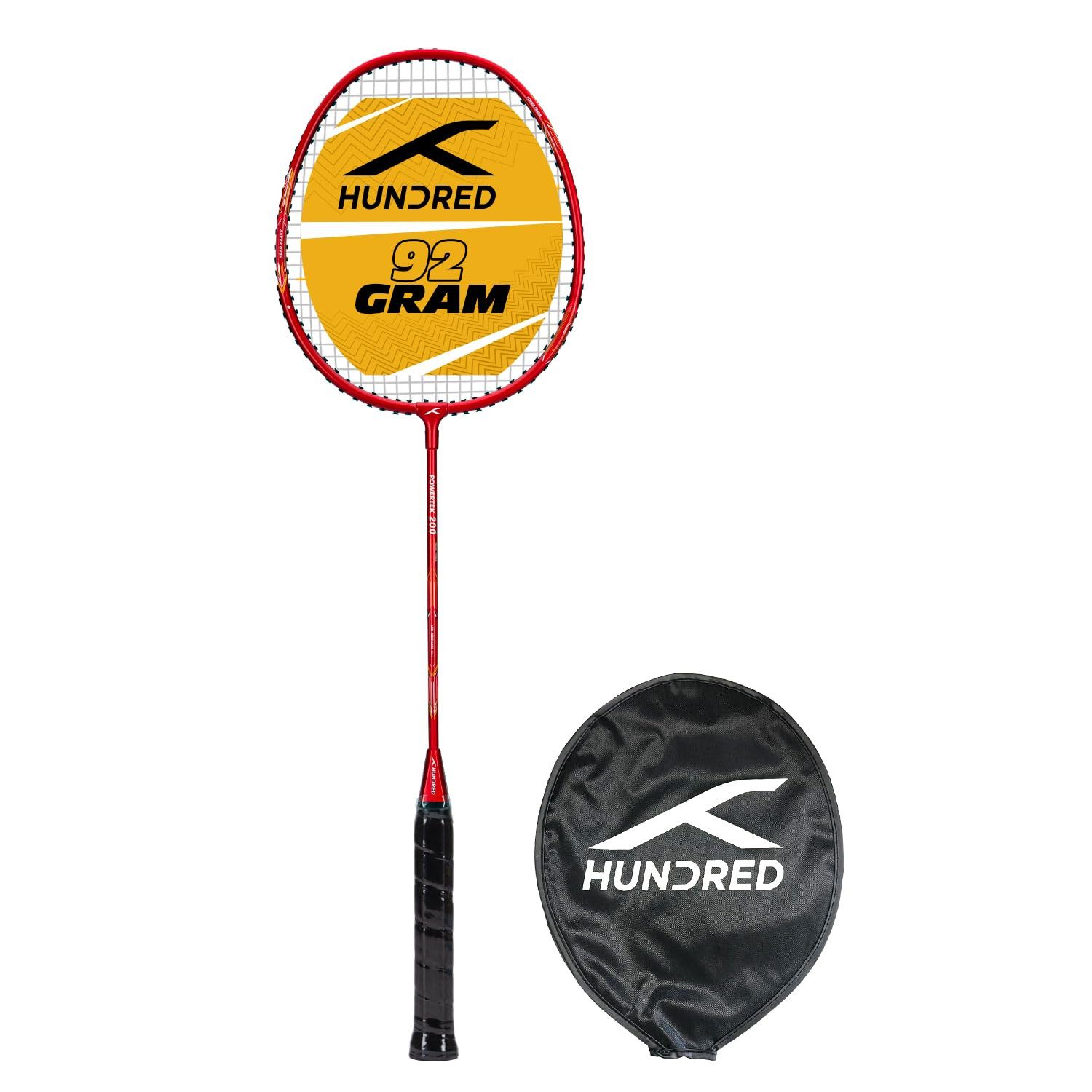 Badmintonschläger Powertek 200 PRO schläger mit Kopfabdeckung, Bespannt
