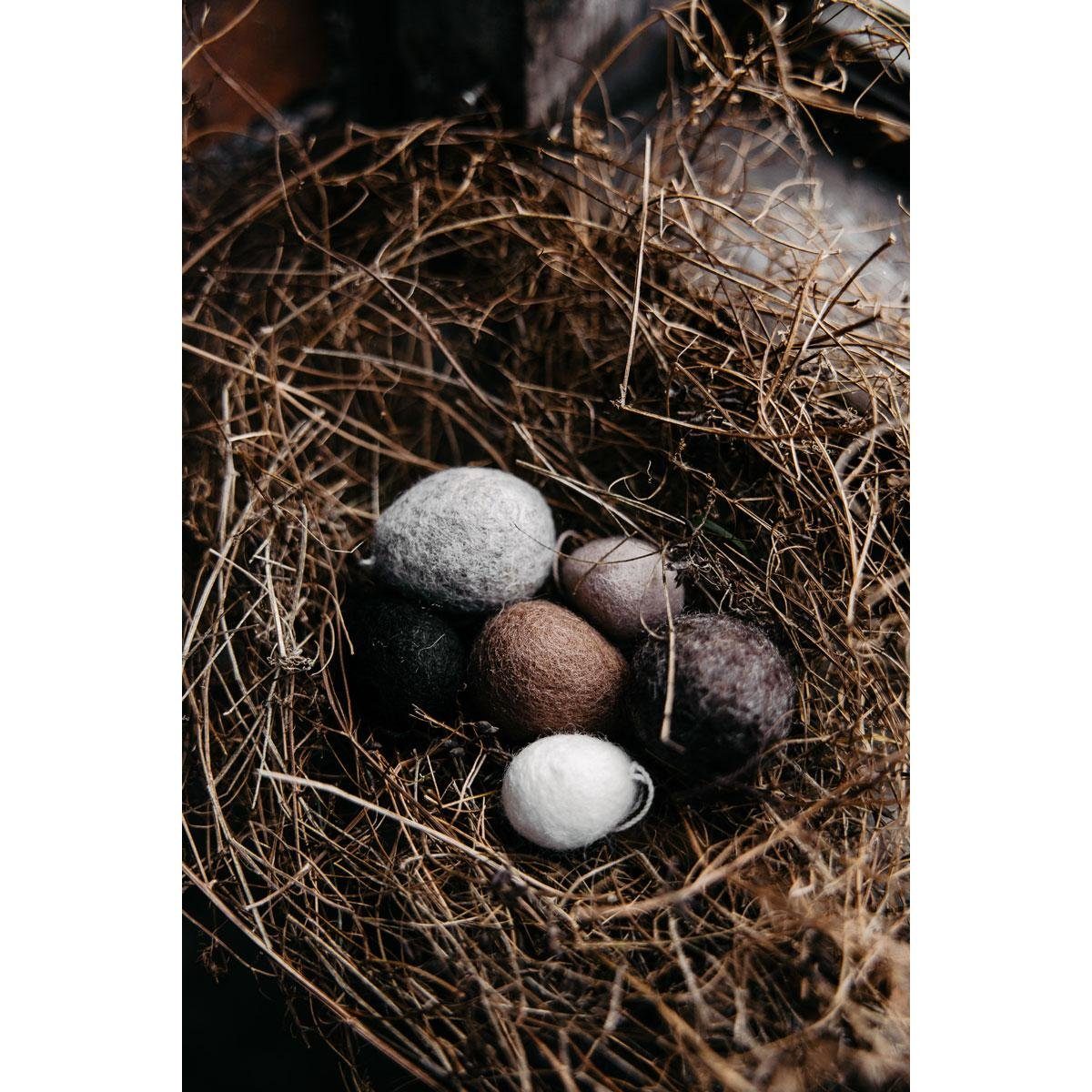 Storefactory Osterfigur Dekorationsanhänger Ei aus Filz Ullas Light Grey (5cm)