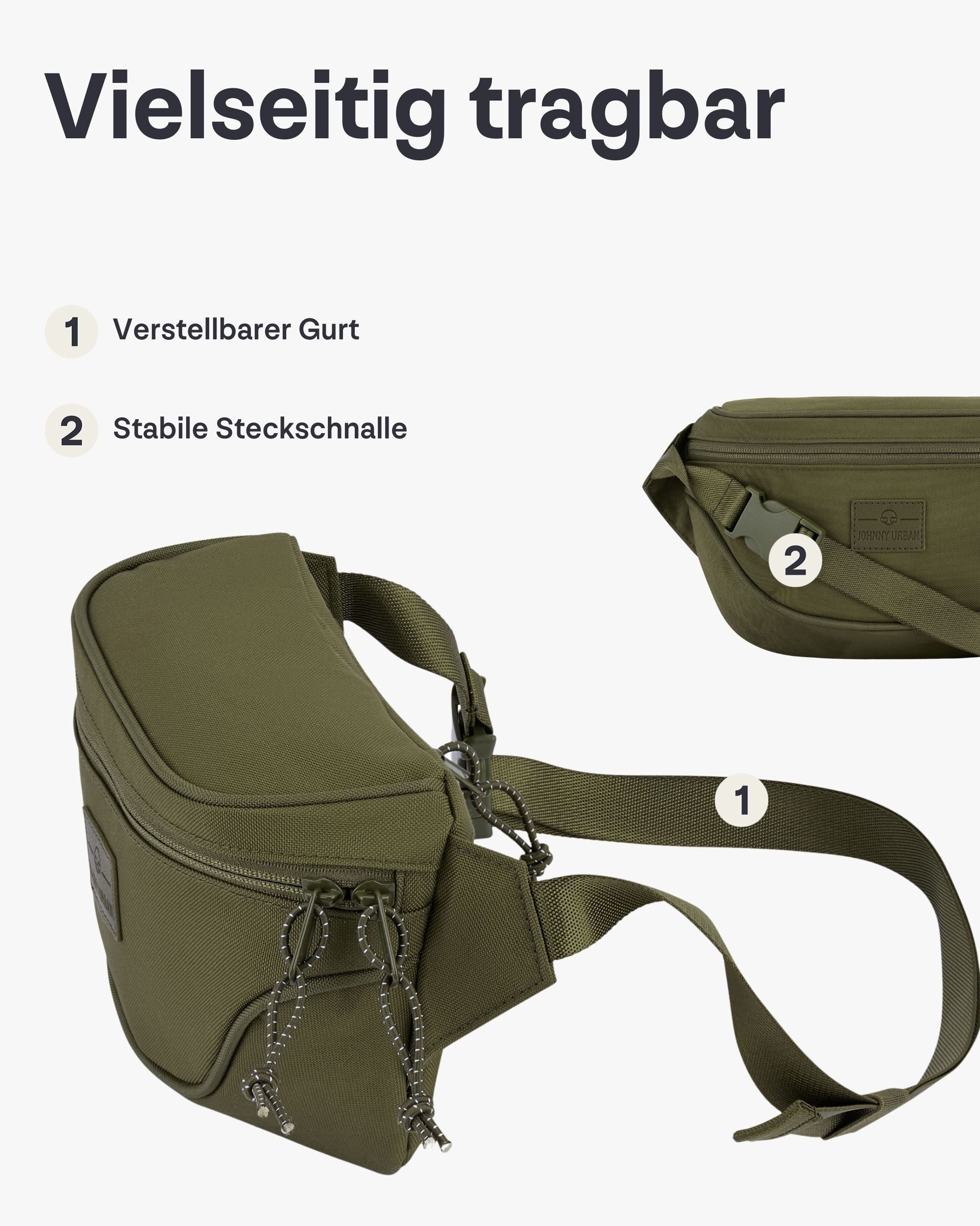 Johnny Urban Gürteltasche Ben Bauchtasche Damen Herren Wasserabweisend (1-tlg), Größenverstellbar, Wasserabweisend