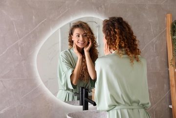 Tulup Badspiegel Badezimmerspiegel Spiegel mit LED Beleuchtung (Kaltweiß 6500K)