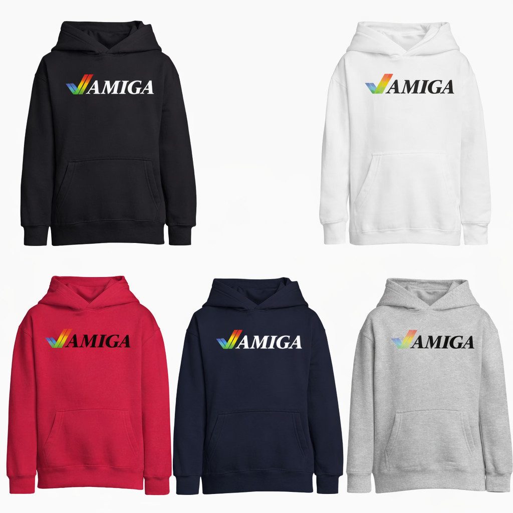 Blondie & Brownie Hoodie Kinder Jungen Mädchen Amiga Spiele Konsole Atari Commodore Super Retro Kinder Hoodie Retro Gaming Amiga Atari Commodore Schwarz Jungen