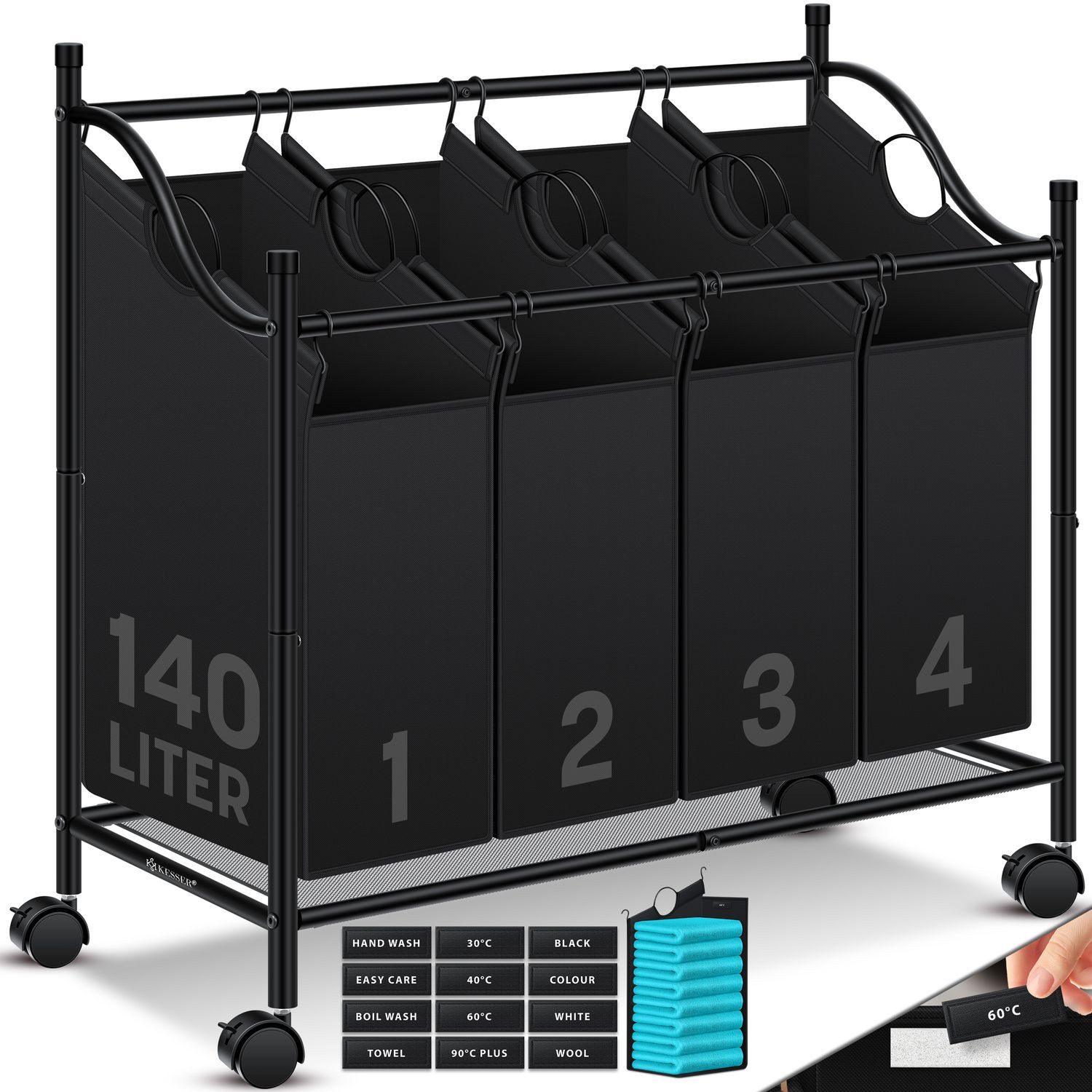 KESSER Wäschekorb, Wäschesammler Wäschesortierer mit abnehmbaren Stofftasch günstig online kaufen