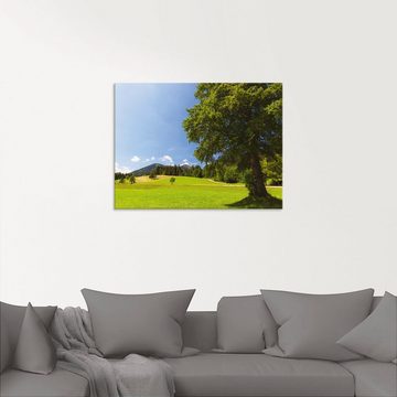 Artland Glasbild Bayrische Landschaft, Wiesen & Bäume (1 St), in verschiedenen Größen