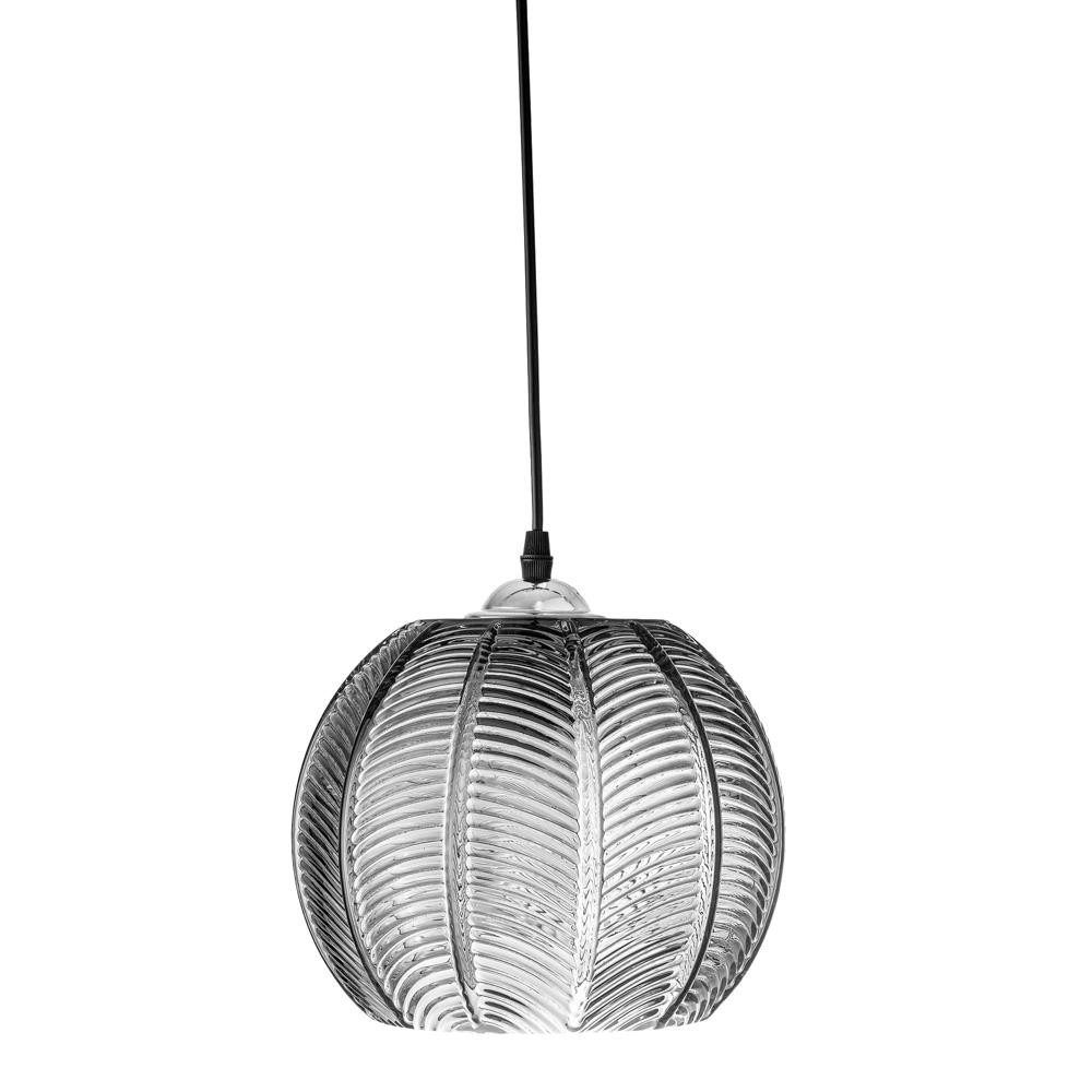 Bloomingville Hängeleuchte Adar, Pendellampe, Grau, D22 cm, Glas, Pendelleuchte, Esszimmer & Wohnzimmer