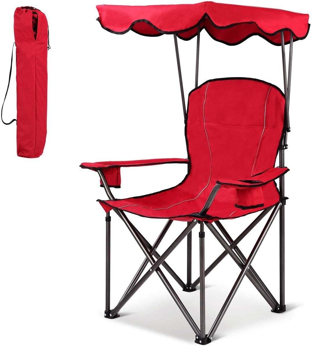 Kühltasche Angelstuhl Gartenstuhl NEU Camping Stuhl Farbe Rot Schwarz 
