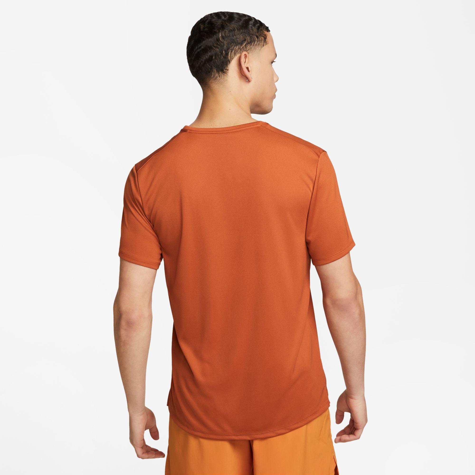 SHORT-SLEEVE Laufshirt Nike DRI-FIT TOP MILER MEN'S RUNNING braun UV