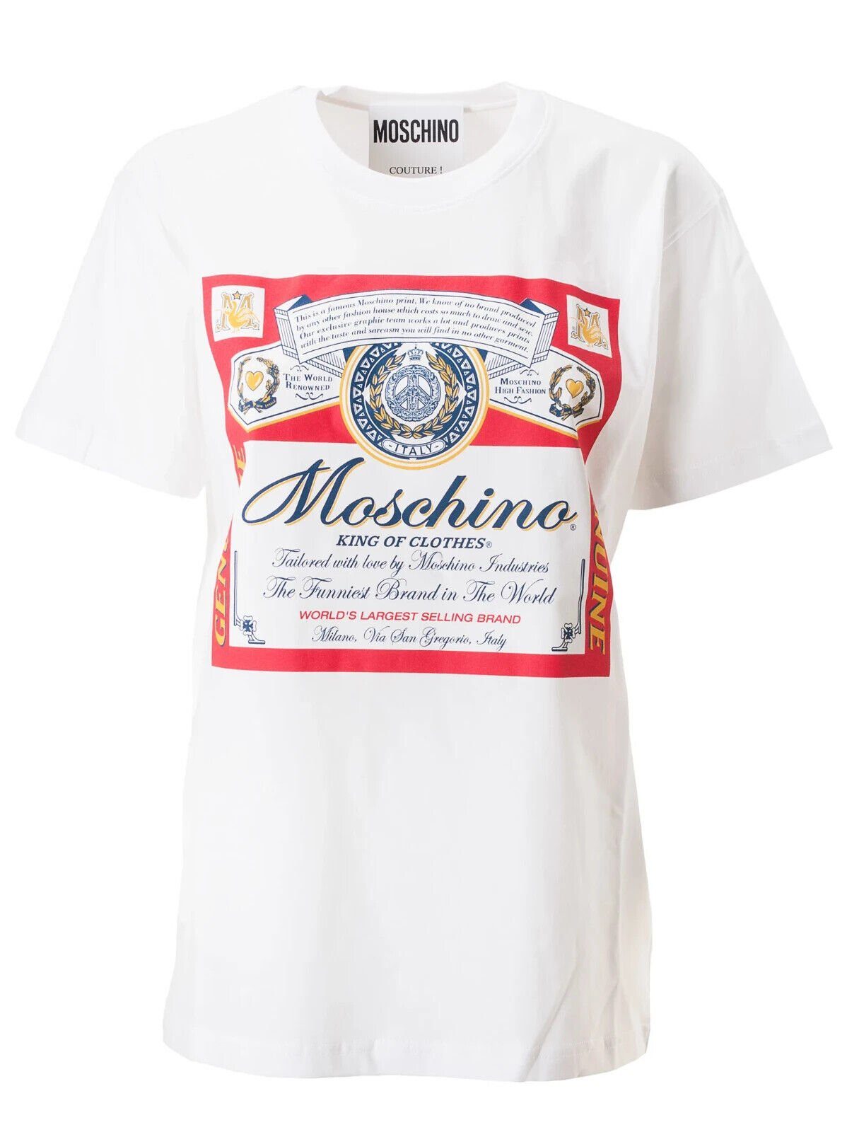 Moschino Print-Shirt Moschino Damen T-Shirt, Clothes T-Shirt Moschino Of King 3XA0778 Mod