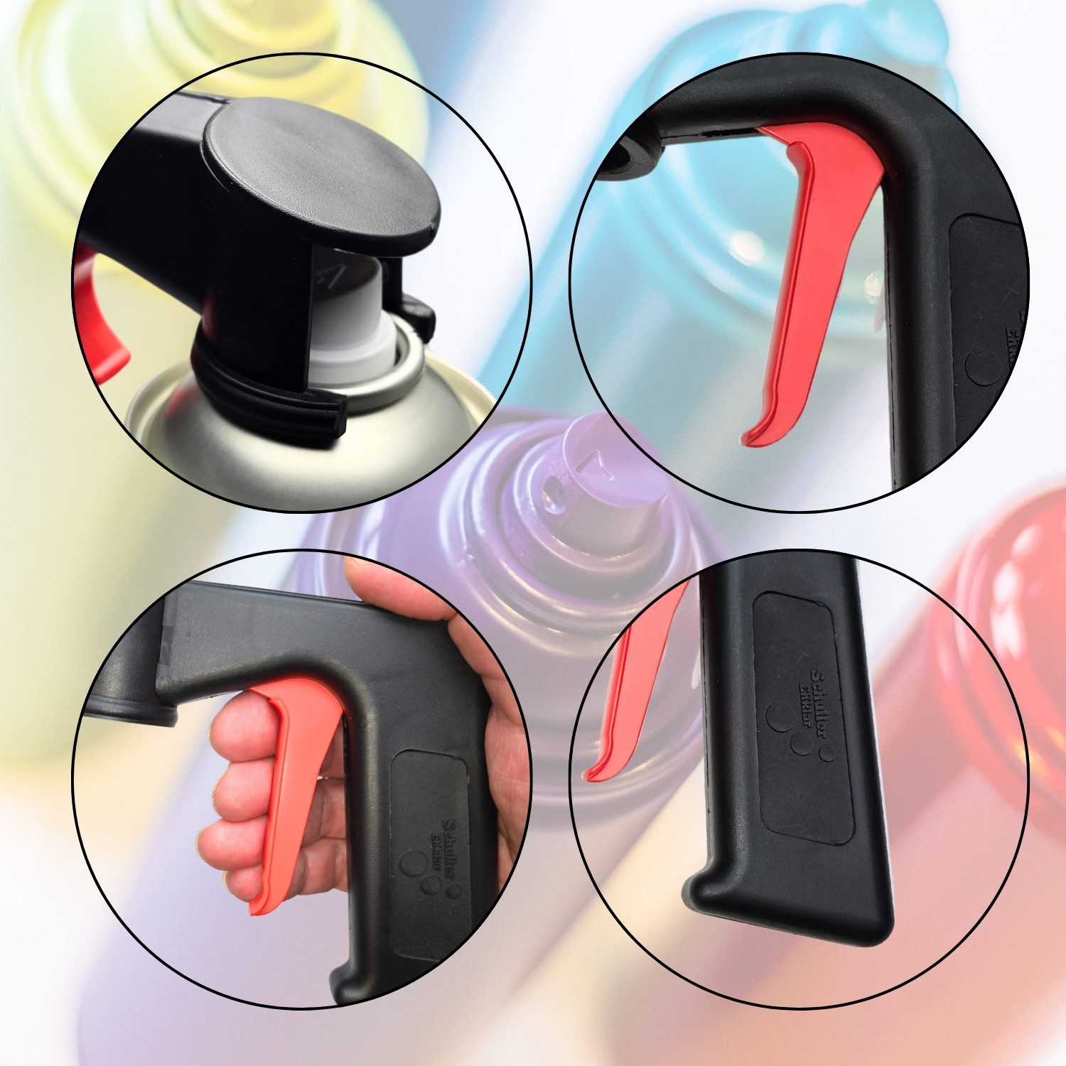 DD Composite Harzfarbe Spray Gun Griff für Prisma Spraydosen, Griff für alle PRISMA Sprühdosen