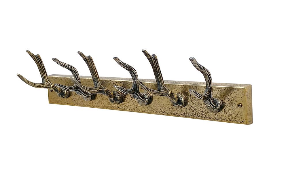 riess-ambiente Wandgarderobe DEER 50 cm messing Aluminium – Geweih-Design, günstig online kaufen