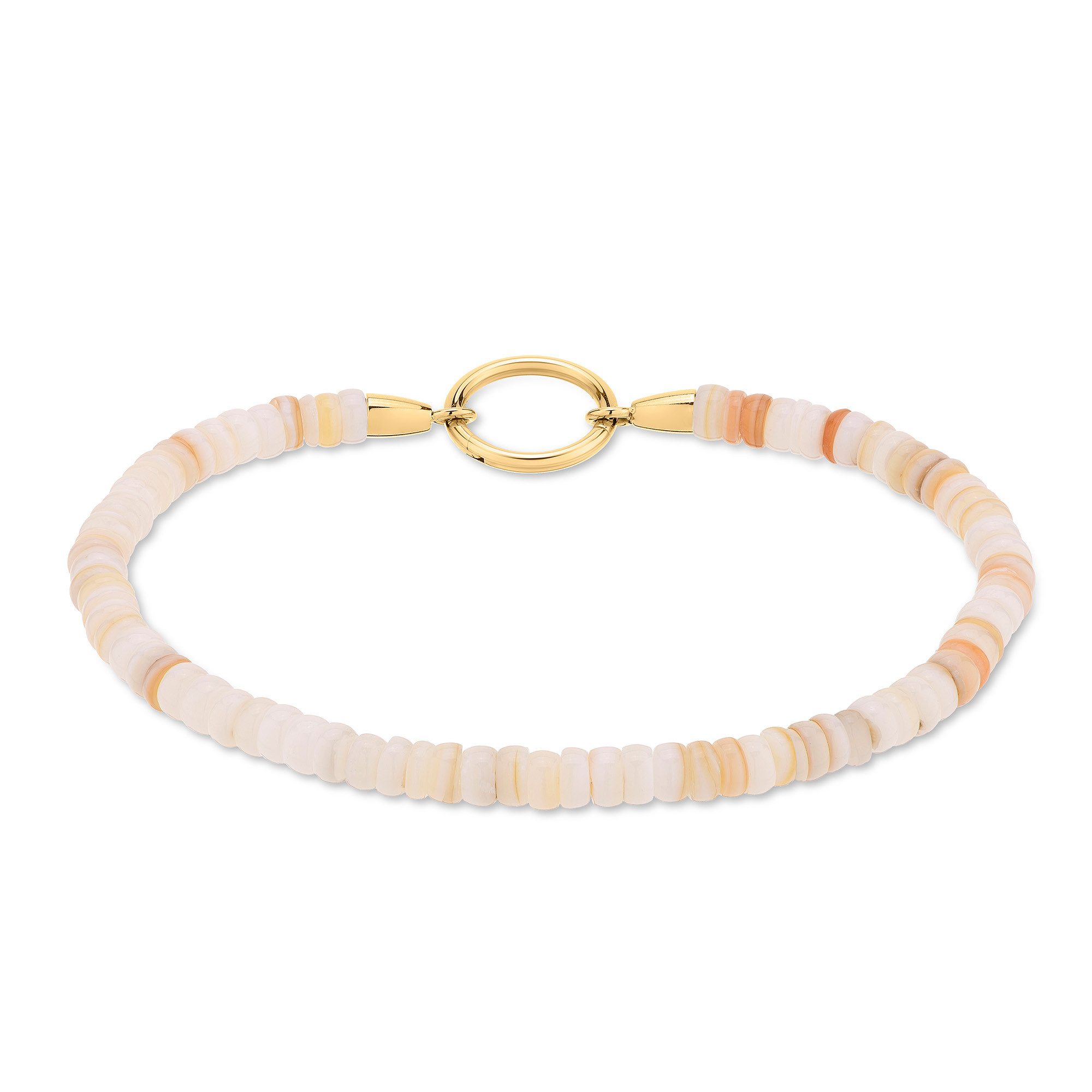 Tamaris Charm-Armband Schmuck Geschenk Edelstahl Armkette All About Beads, mit Naturstein