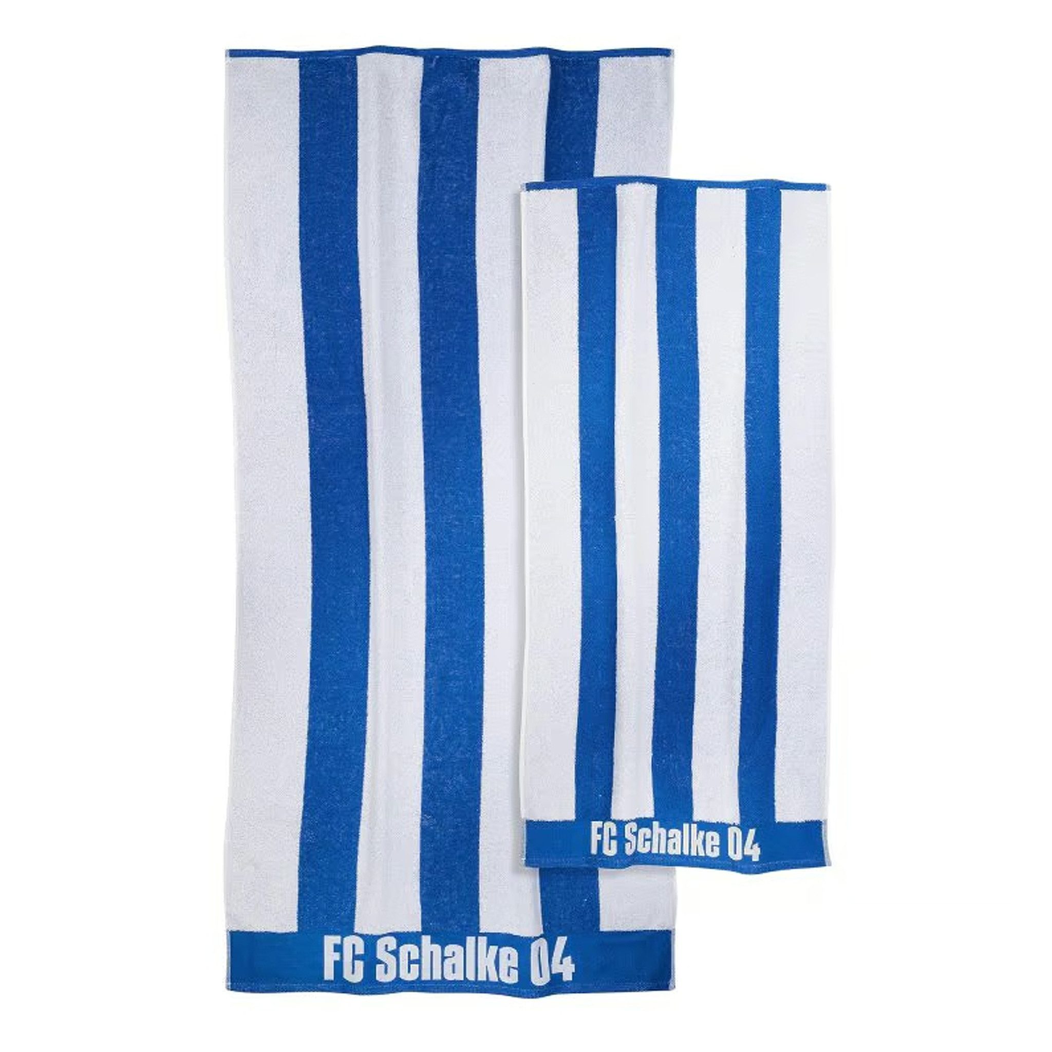 FC Schalke 04 Handtuch Set Handtuch/Duschtuch in blau weiß 100% Baumwolle