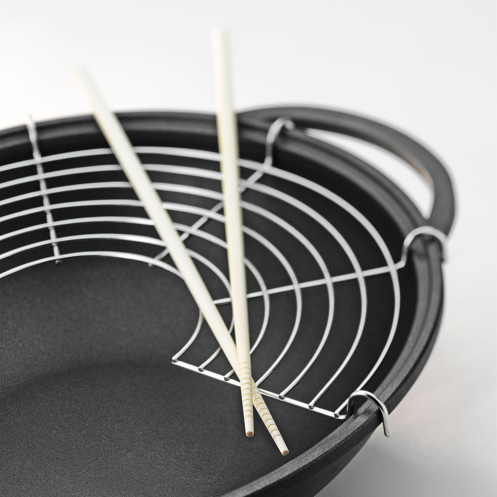 Berndes Wok mit Glasdeckel und Zubehör 32 cm, Aluminium, schwarz - Vario Click, Aluminium-Vakuumdruckguss
