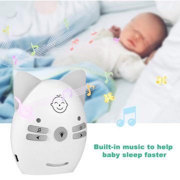 GOOLOO Babyphone Baby-Audio-Monitor,Zwei-Wege-Sprechanlagen,Lieder,Nachtlicht,2,4 GHz, Weiß, DECT-Babyphone, Nachtlicht für Sie und Ihr Baby