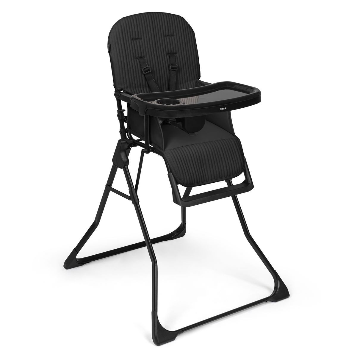 Hauck Hochstuhl Sit N Go - Black, leichter Kinderhochstuhl ab 6 Monaten bis 15 kg mit Gurt - faltbar
