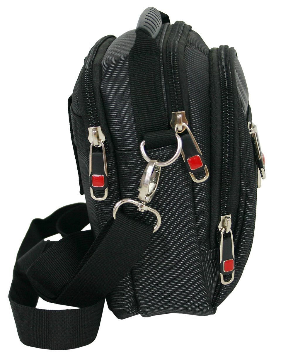 BAG STREET INTERNATIONAL Schultertasche Kleine Herren Crossover Umhängetasche auch als Gürteltasche zu tragen, Leicht