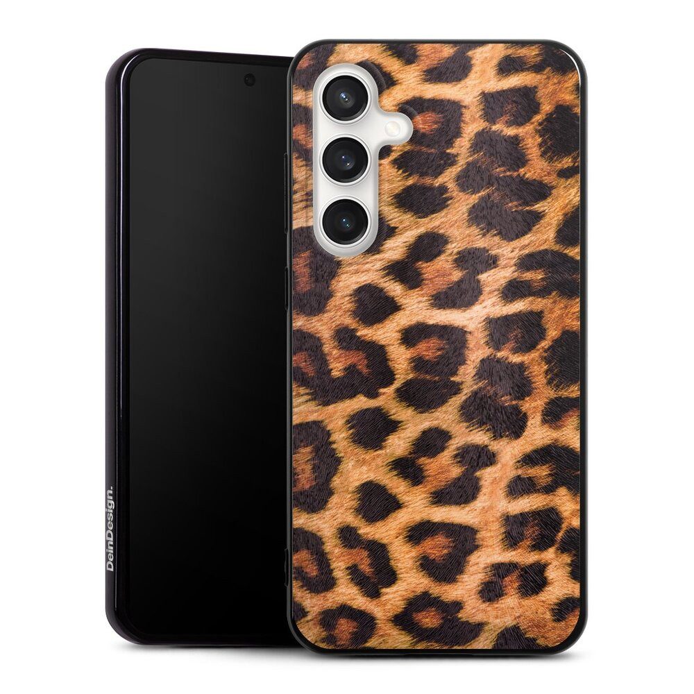 DeinDesign Handyhülle Leopard Fell Animalprint Leo Print, Samsung Galaxy S24 FE 5G Silikon Hülle Bumper Case Handy Schutzhülle