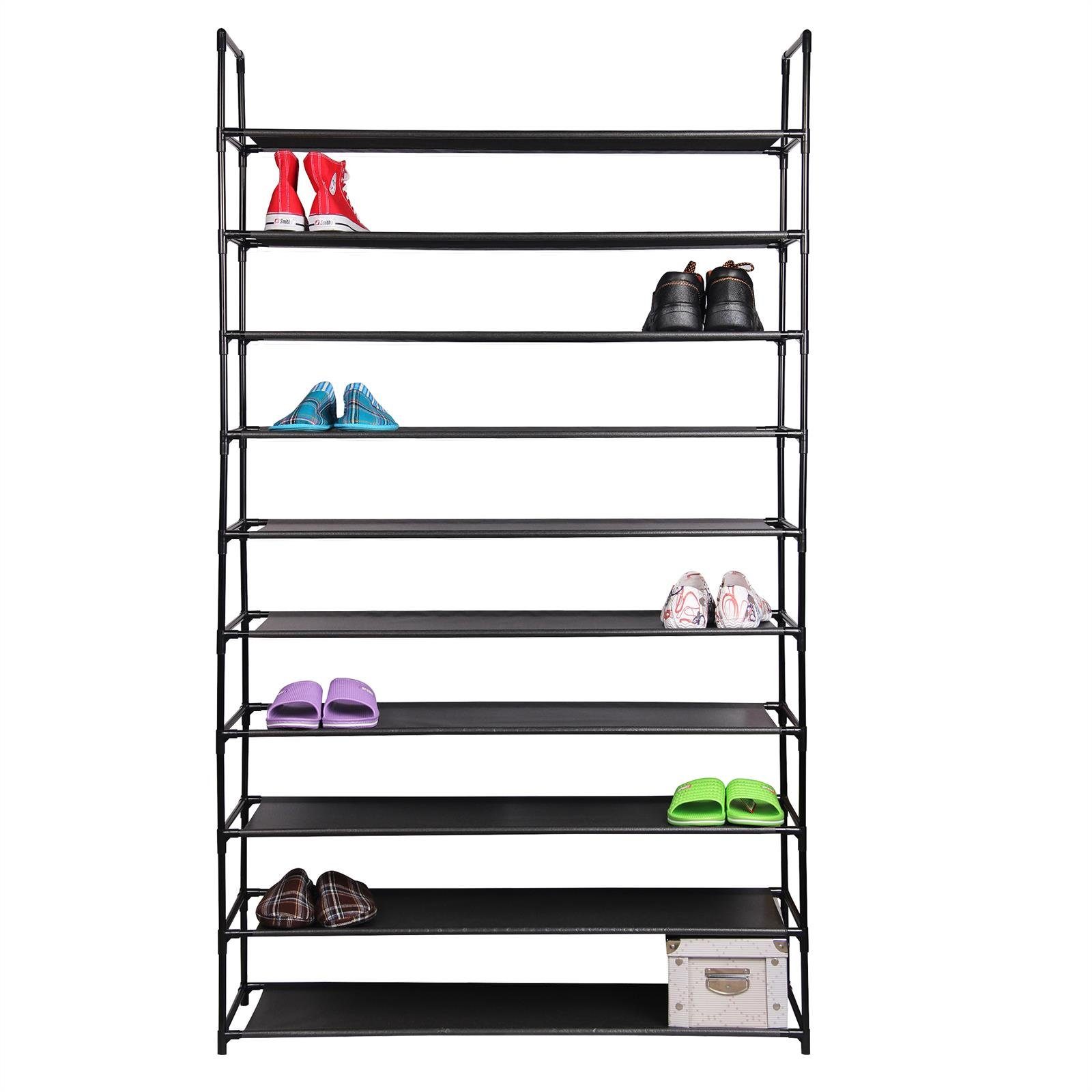 IDIMEX Schuhregal ILONA, Schuhregal Stoffregal Kellerregal 50 Paar Schuhe Standregal 10 Böden s